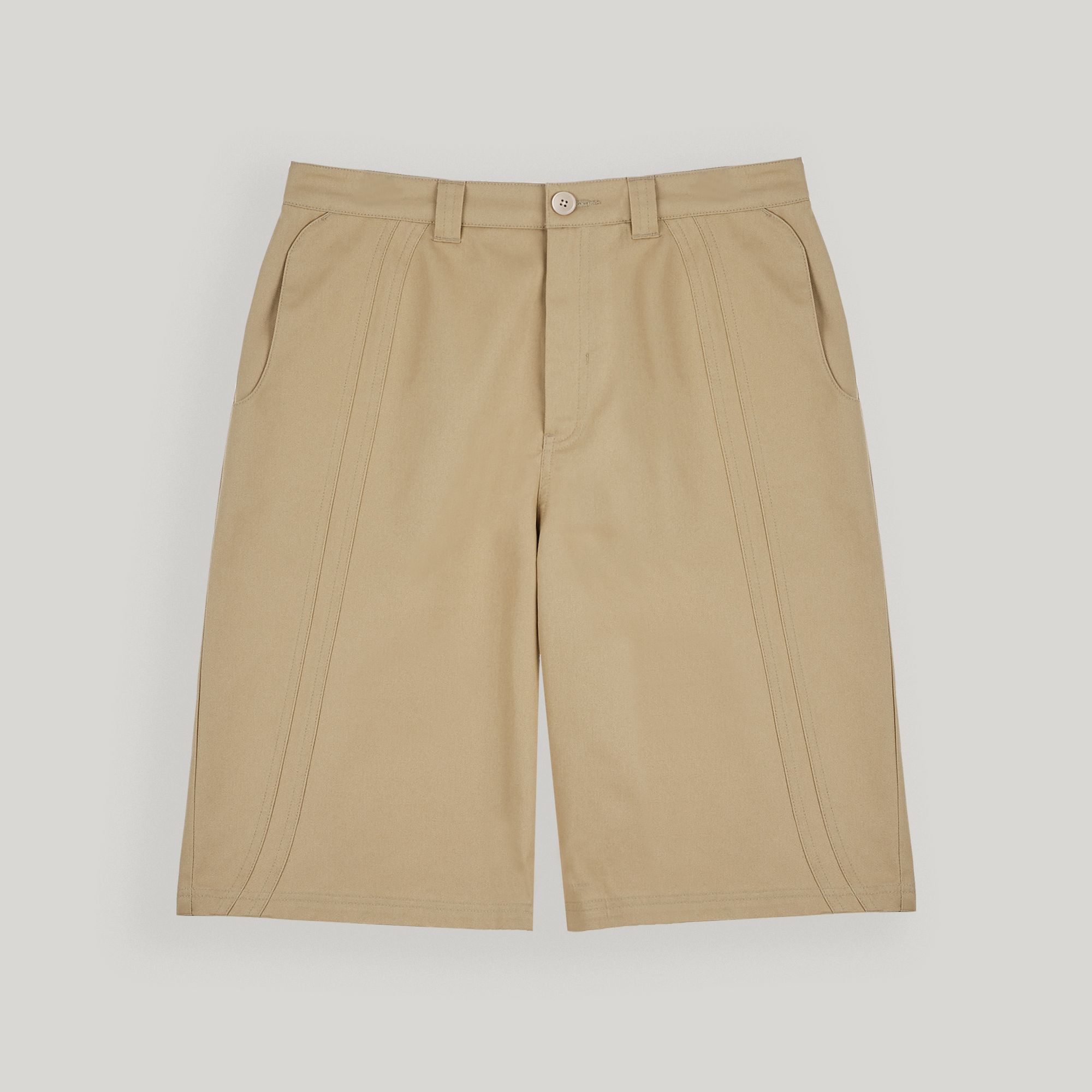 Beige Line Burmuda Pants