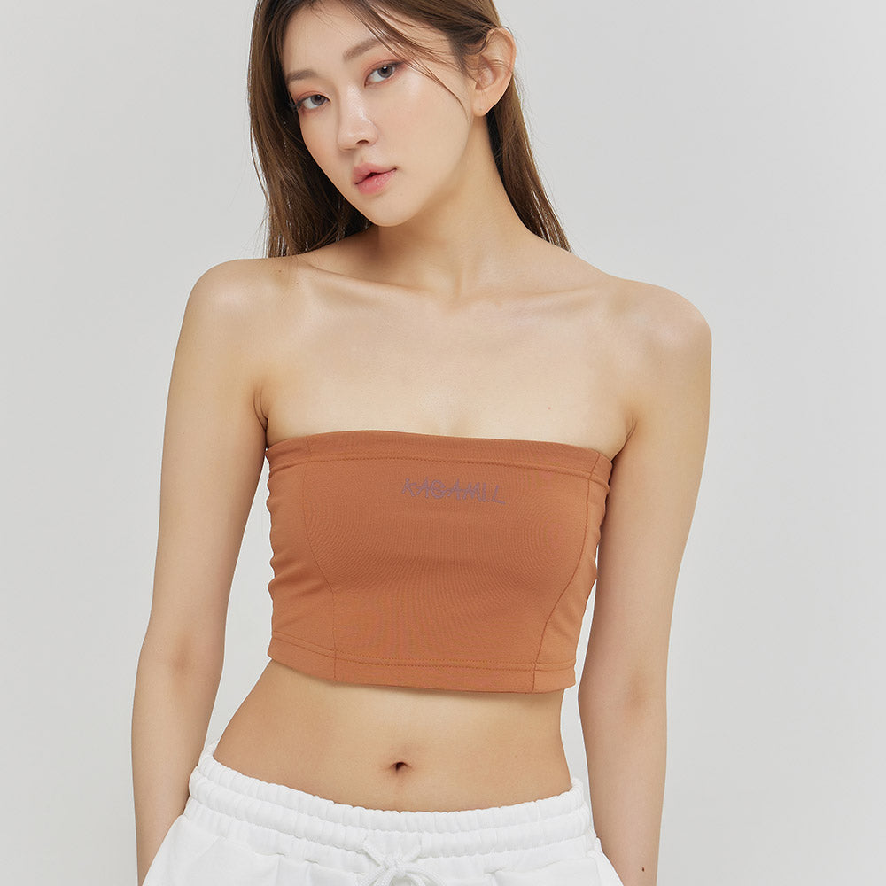 CORSET TUBE TOP BROWN