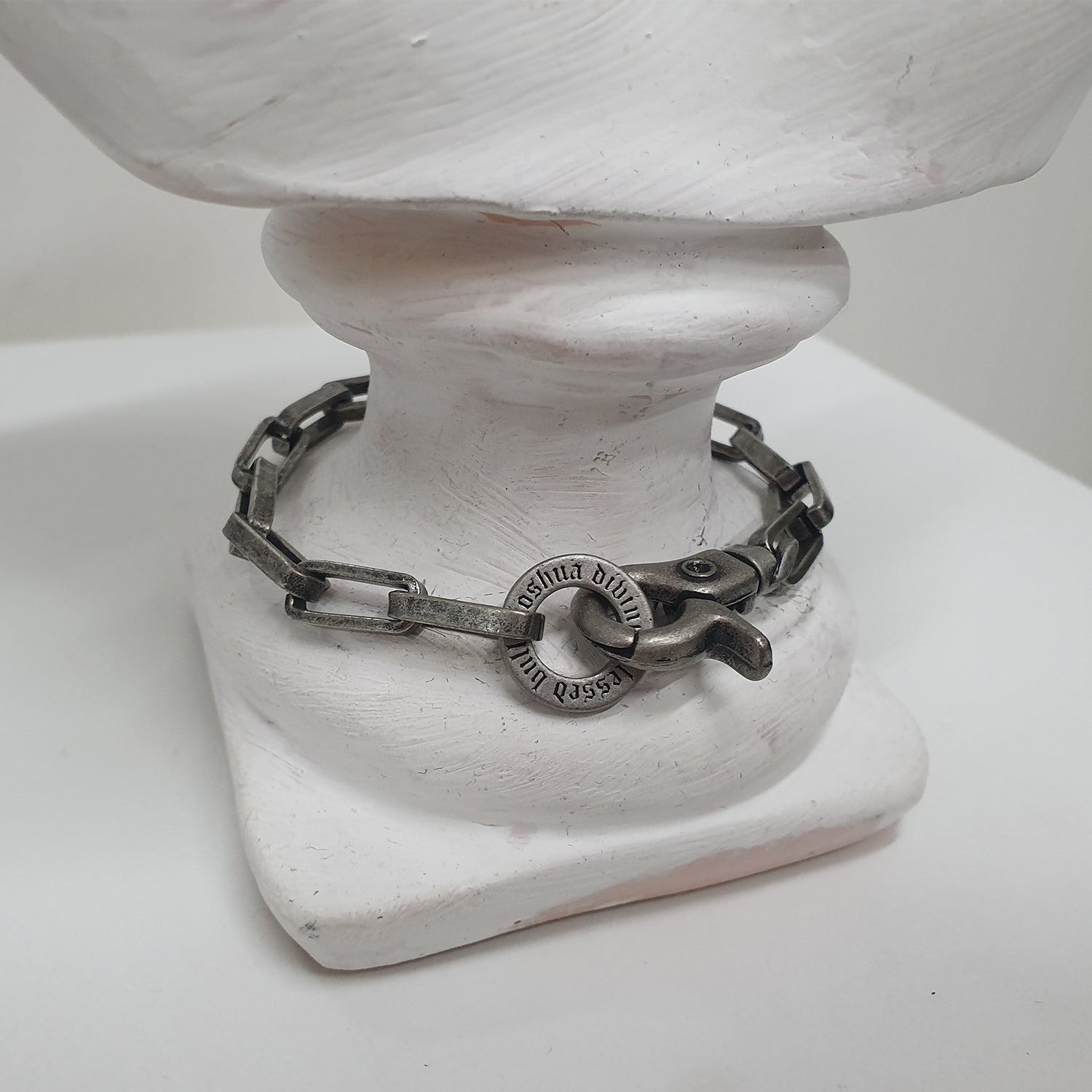 [BLESSEDBULLET]6mm BOX chain bracelet_dark silver