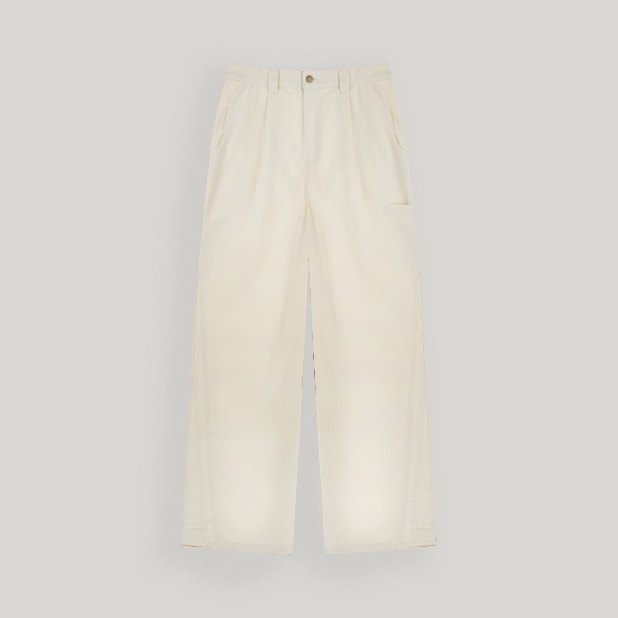 Cream Wide Wing Pants