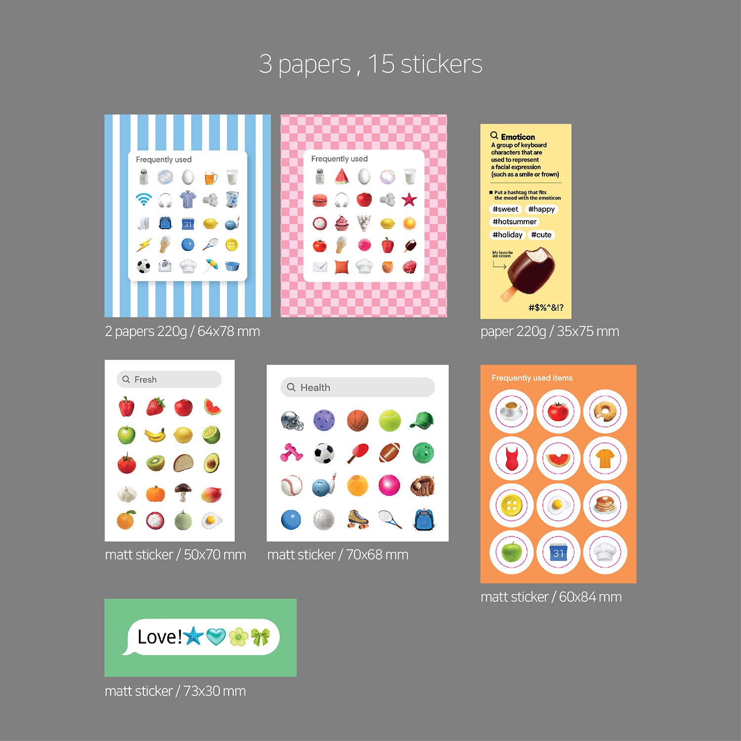 oab emoji pack / scrap sticker set