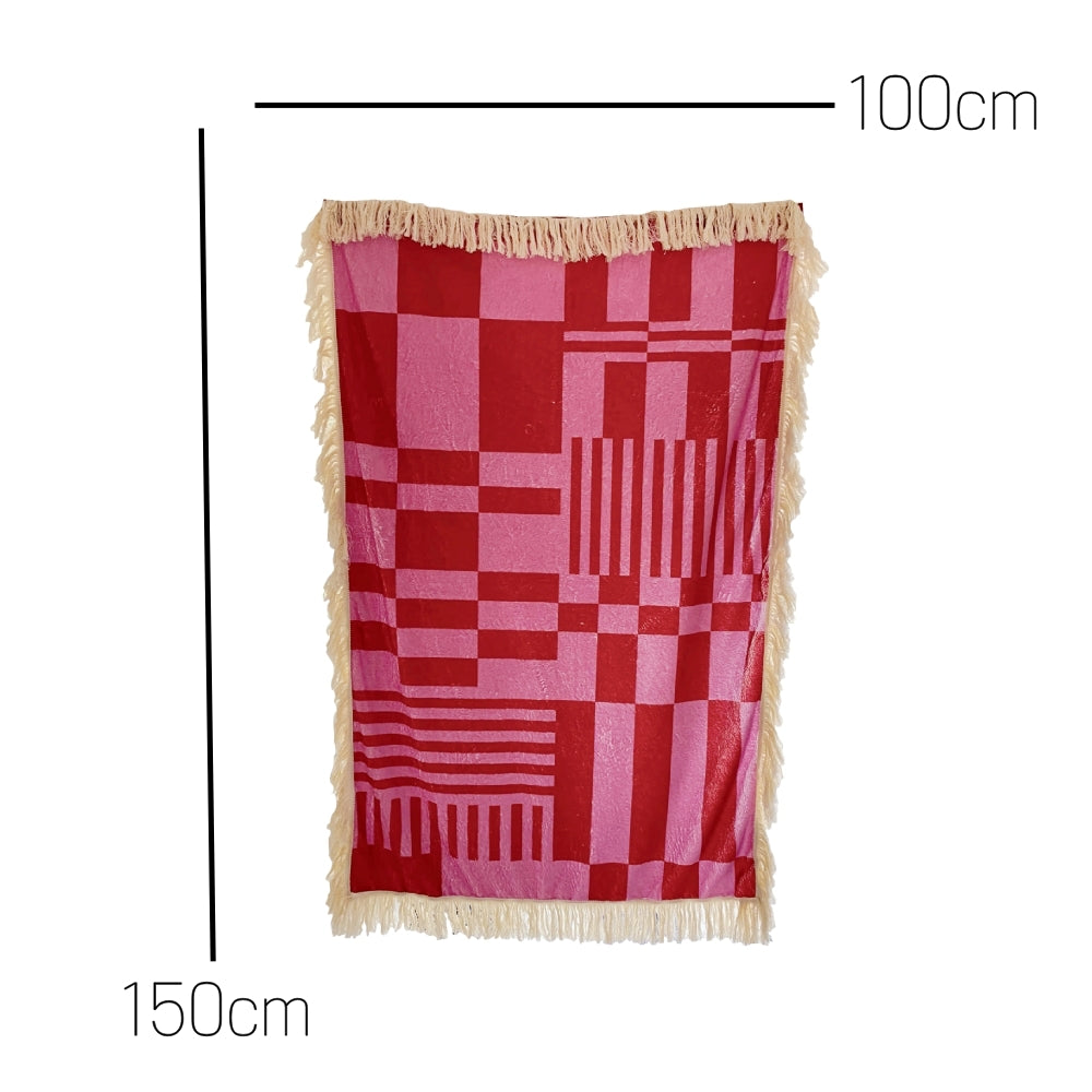 Checker ripe blanket (Red&Pink)