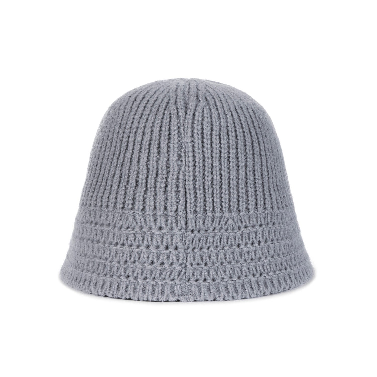 VA Square Applique Knit Bucket Hat / Gray