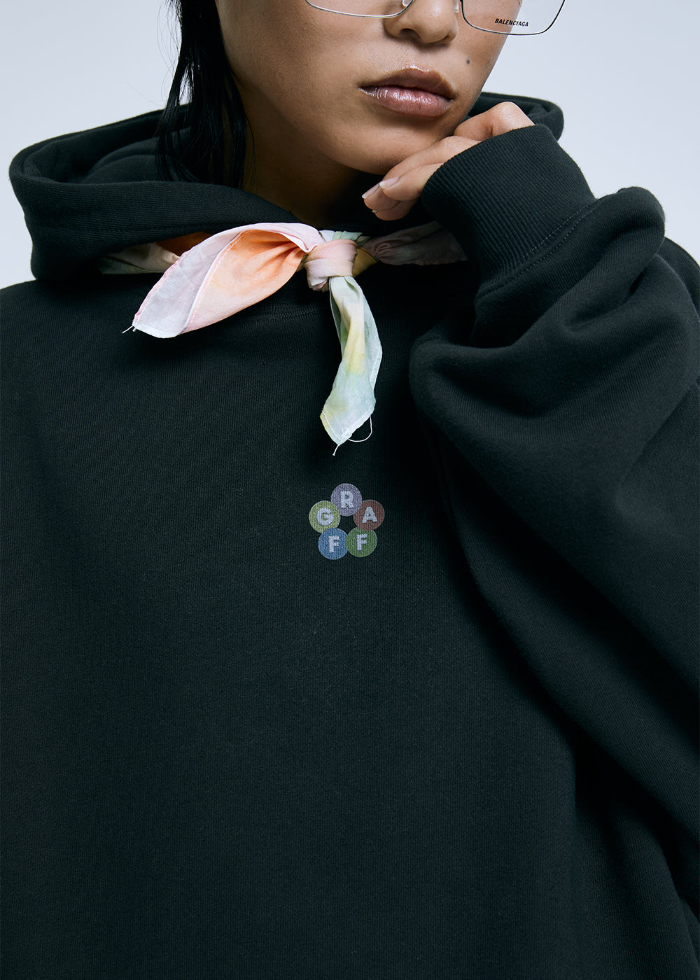 FLOWER BALL HOODIE_BLACK