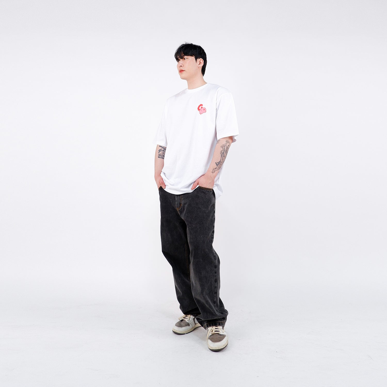 G.O.S. MAIN LOGO TEE - ( White )