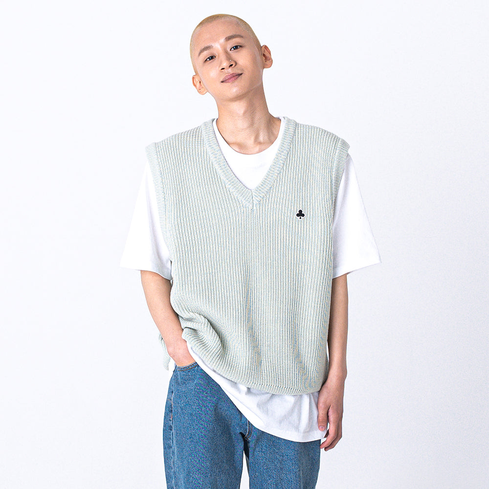 CLOVER WP KNIT VEST(MINT)