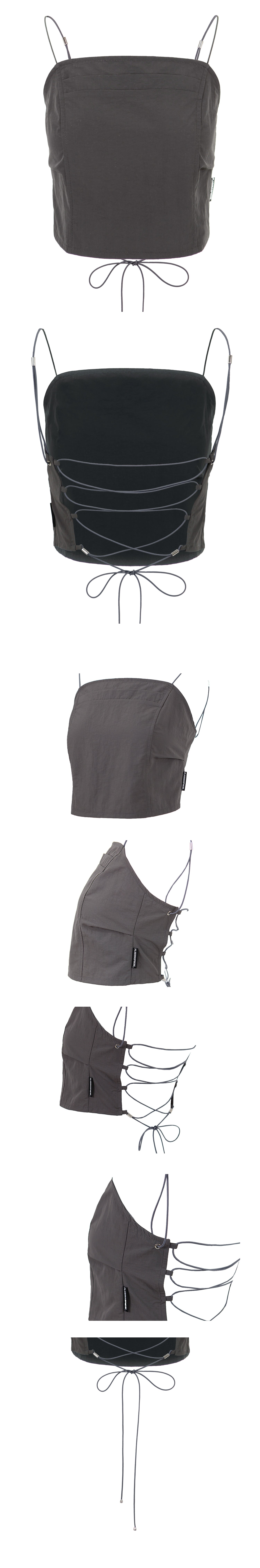 LINE BUSTIER IN KHAKI GREY