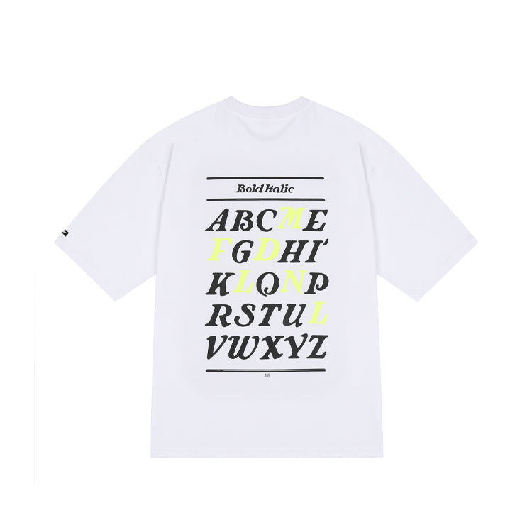 ALPHABET TEE white