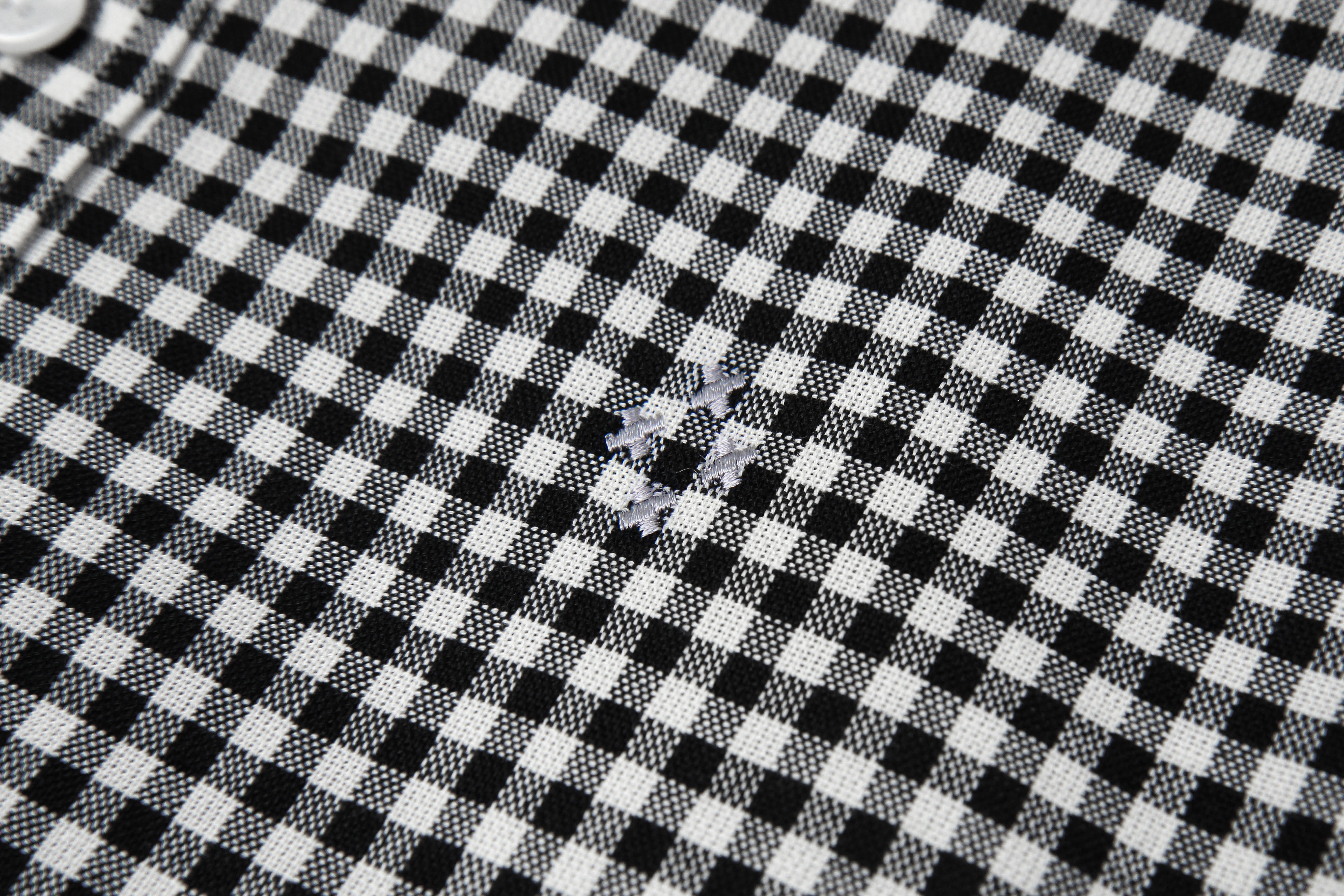 Gingham Check shirt S101 Black