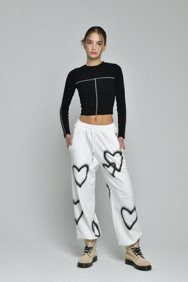 2 heart pants (ivory)