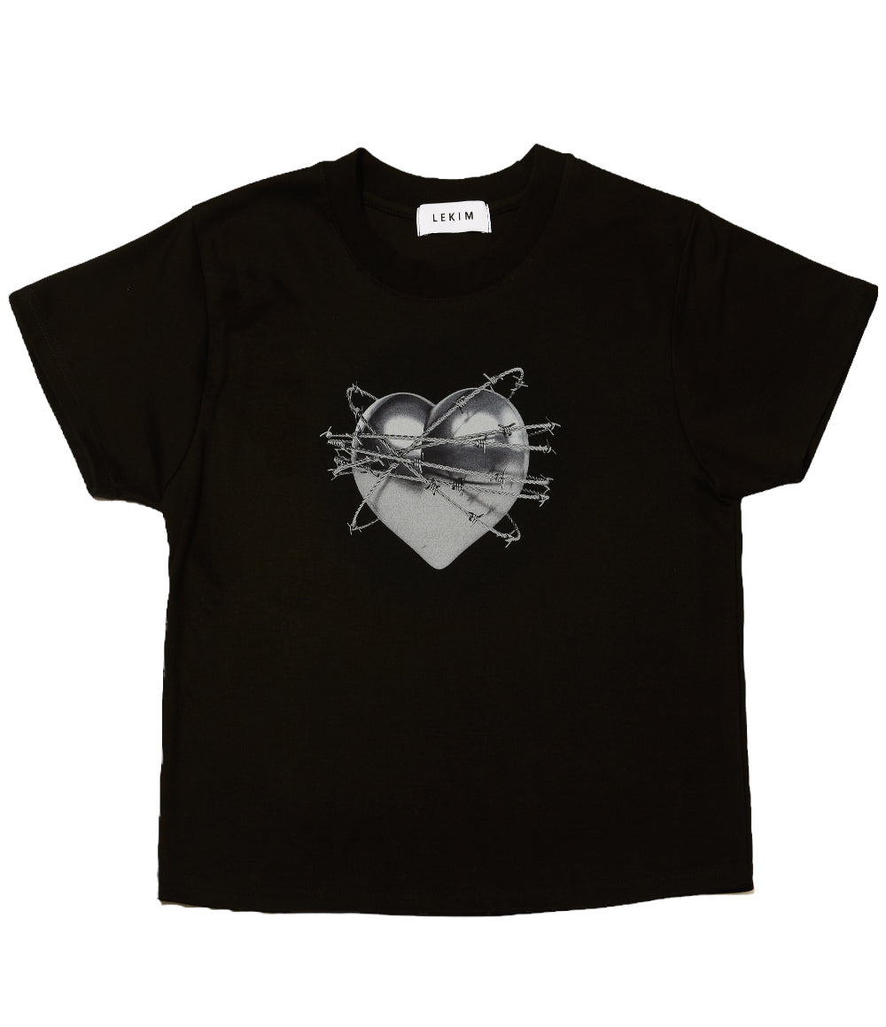 LEKIM 3D HEART T-SHIRT BLACK (WOMAN)