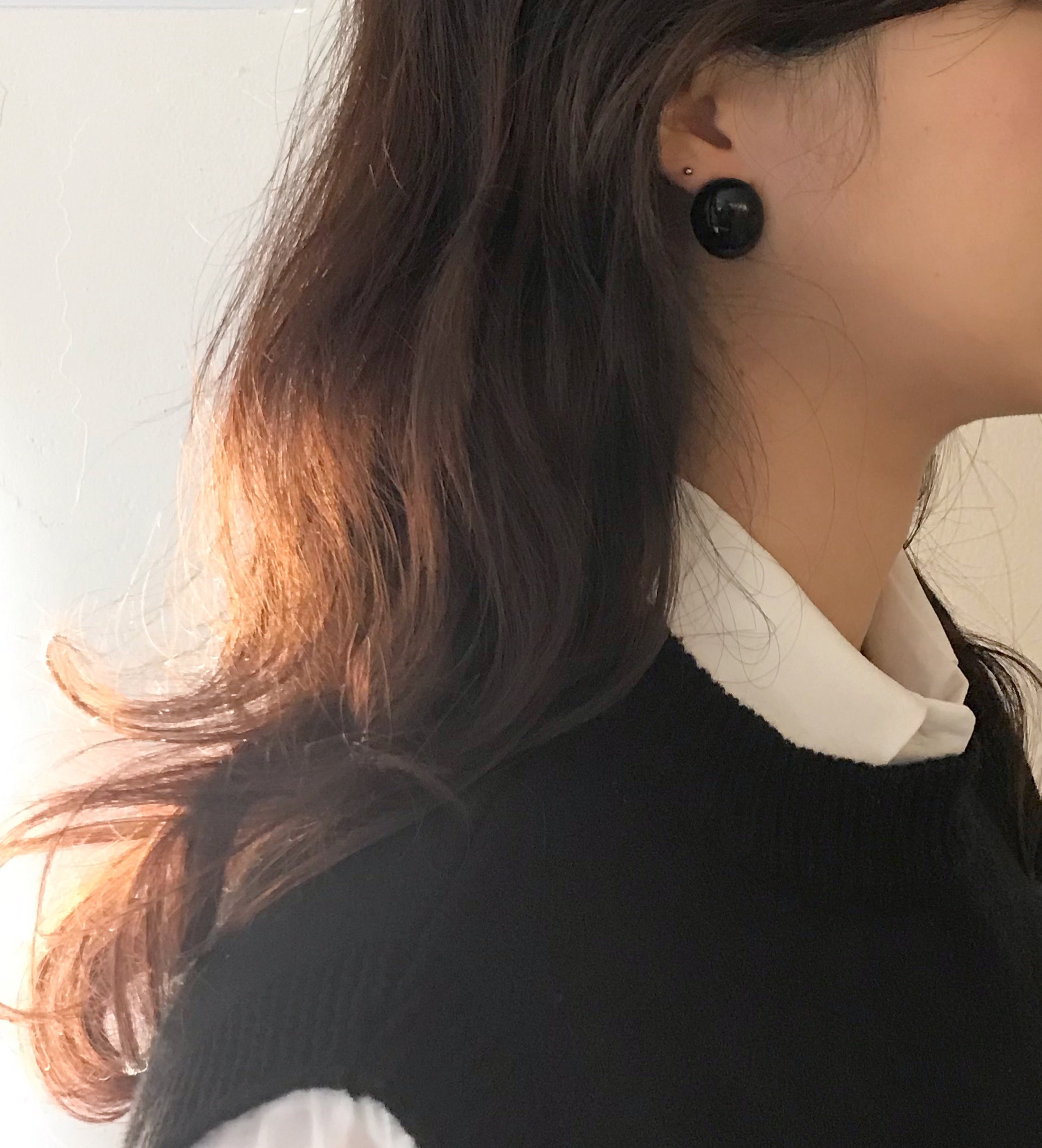 Formica Pebble earring  [Black]