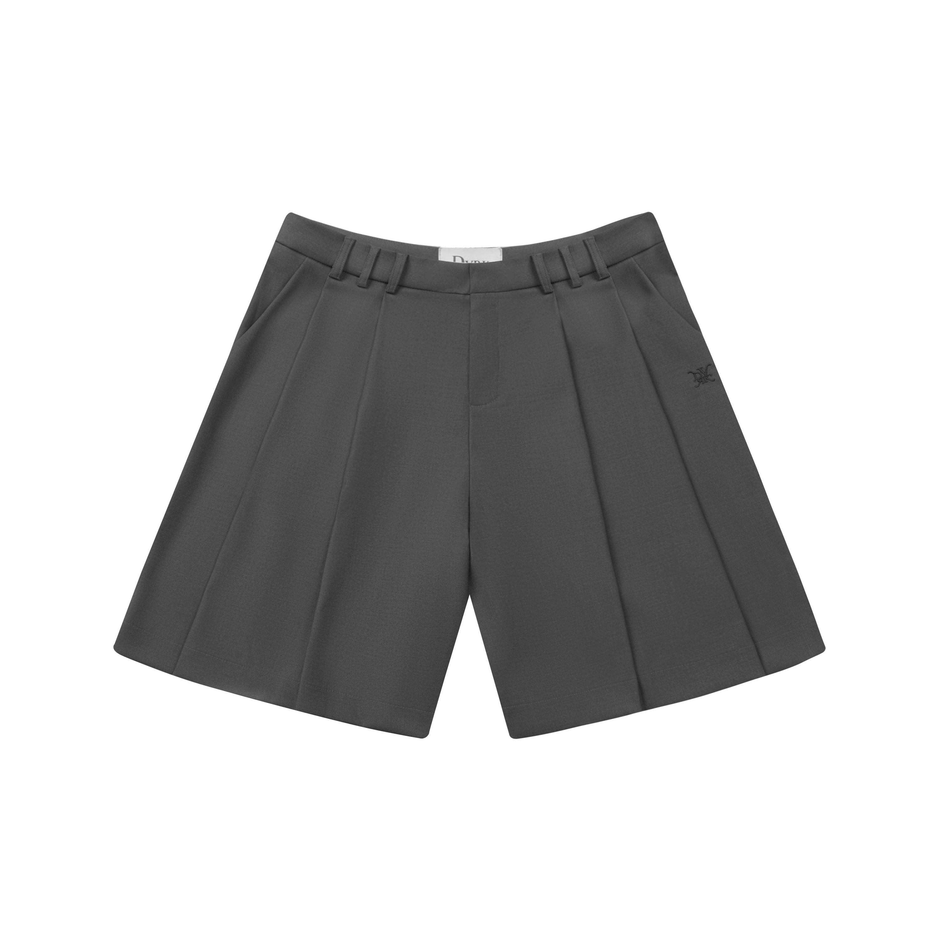 DVRK PRIVÉ PLEATED MID LENGTH CASUAL SHORTS - GREY