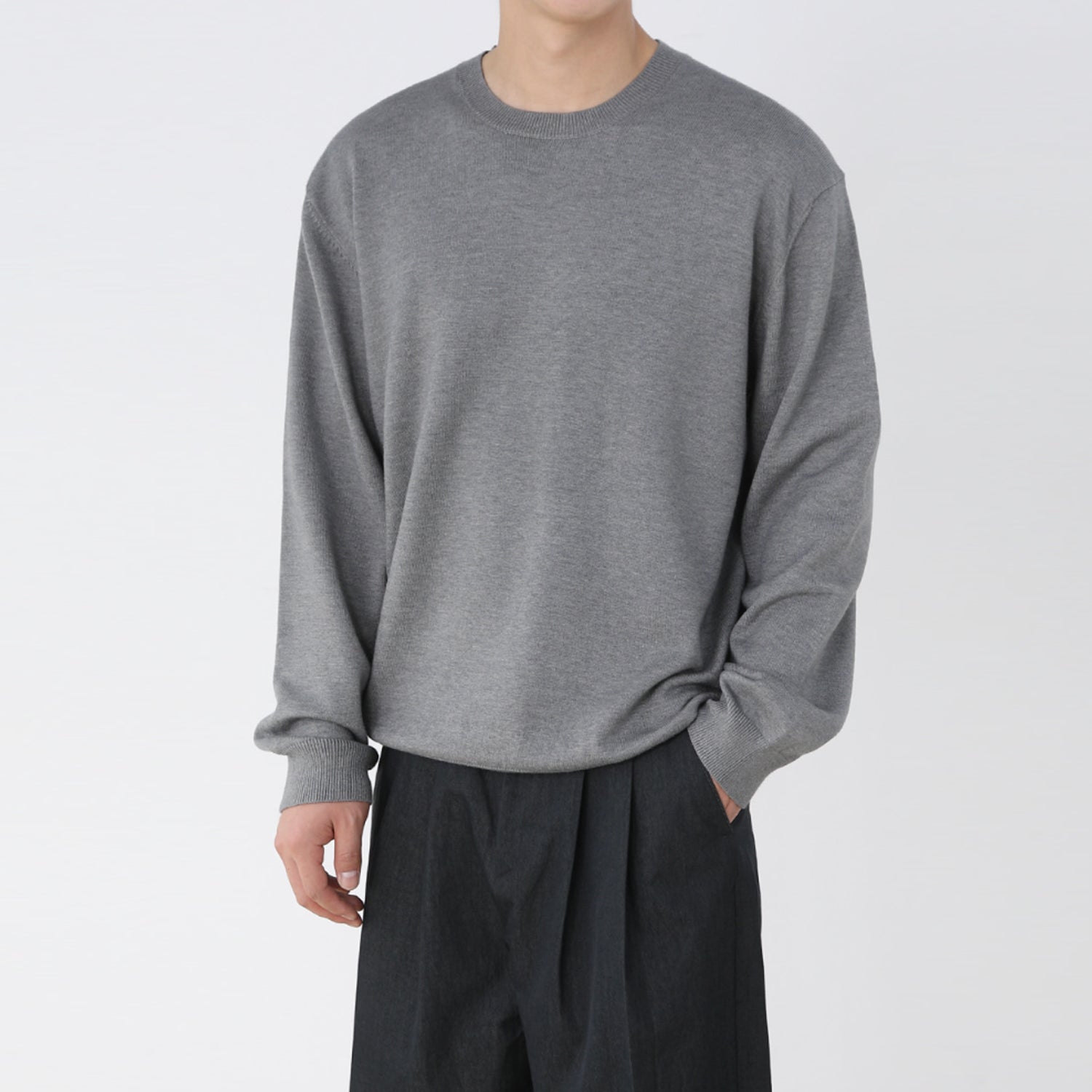 NEW COLOR BASIC ROUND KNIT