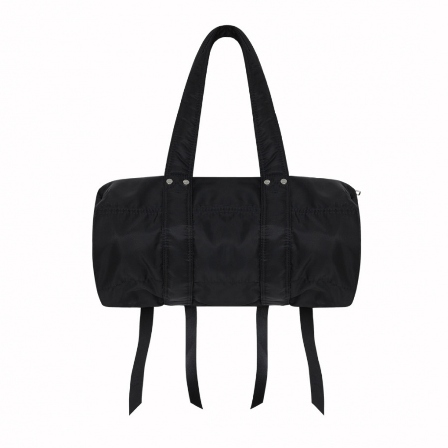 Double Ribbon Cargo Duffle Bag (BLACK)