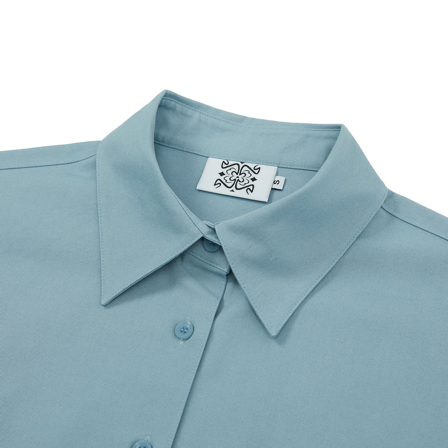 ソリッドオーバーフィットロングスリーブシャツ / Solid Overfit Long sleeve shirt [LIGHT BLUE]