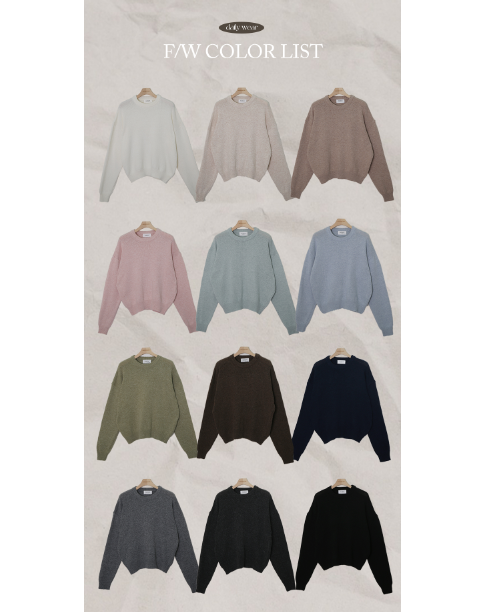 Earth Alpaca Round Wool Knit (12color)