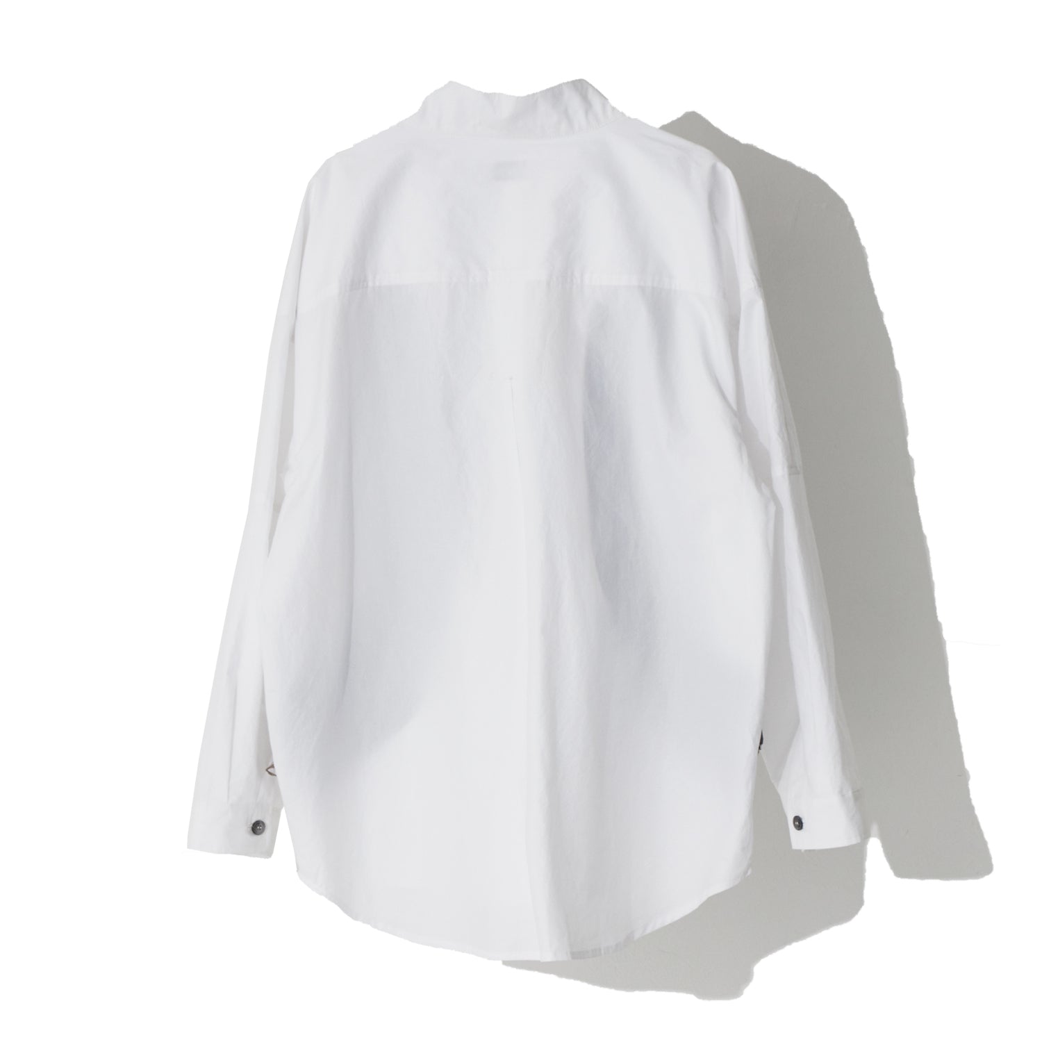 REXION CURVED ZIP-OVER SHIRT_WH