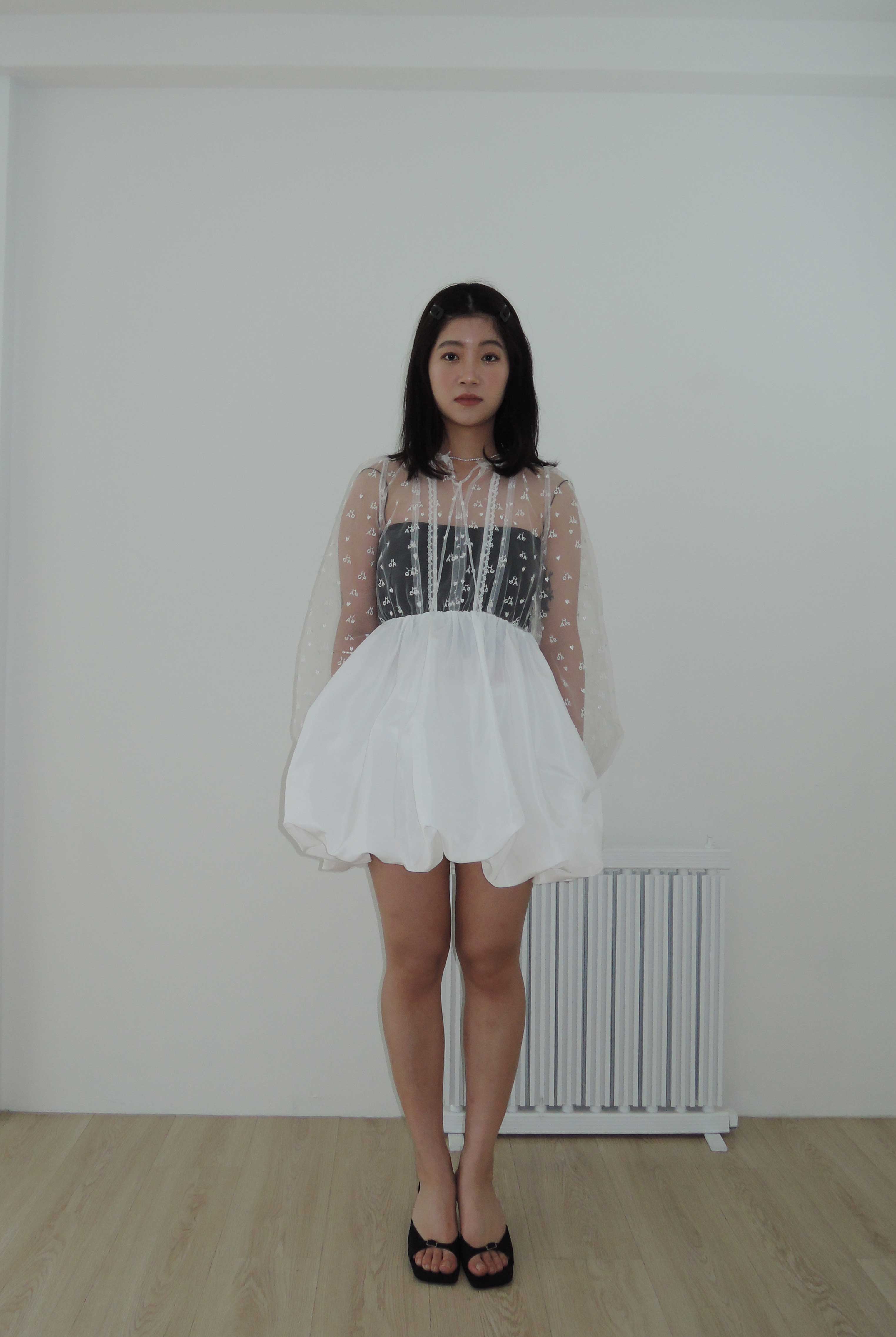 CLOUD TULLE DRESS _WHITE