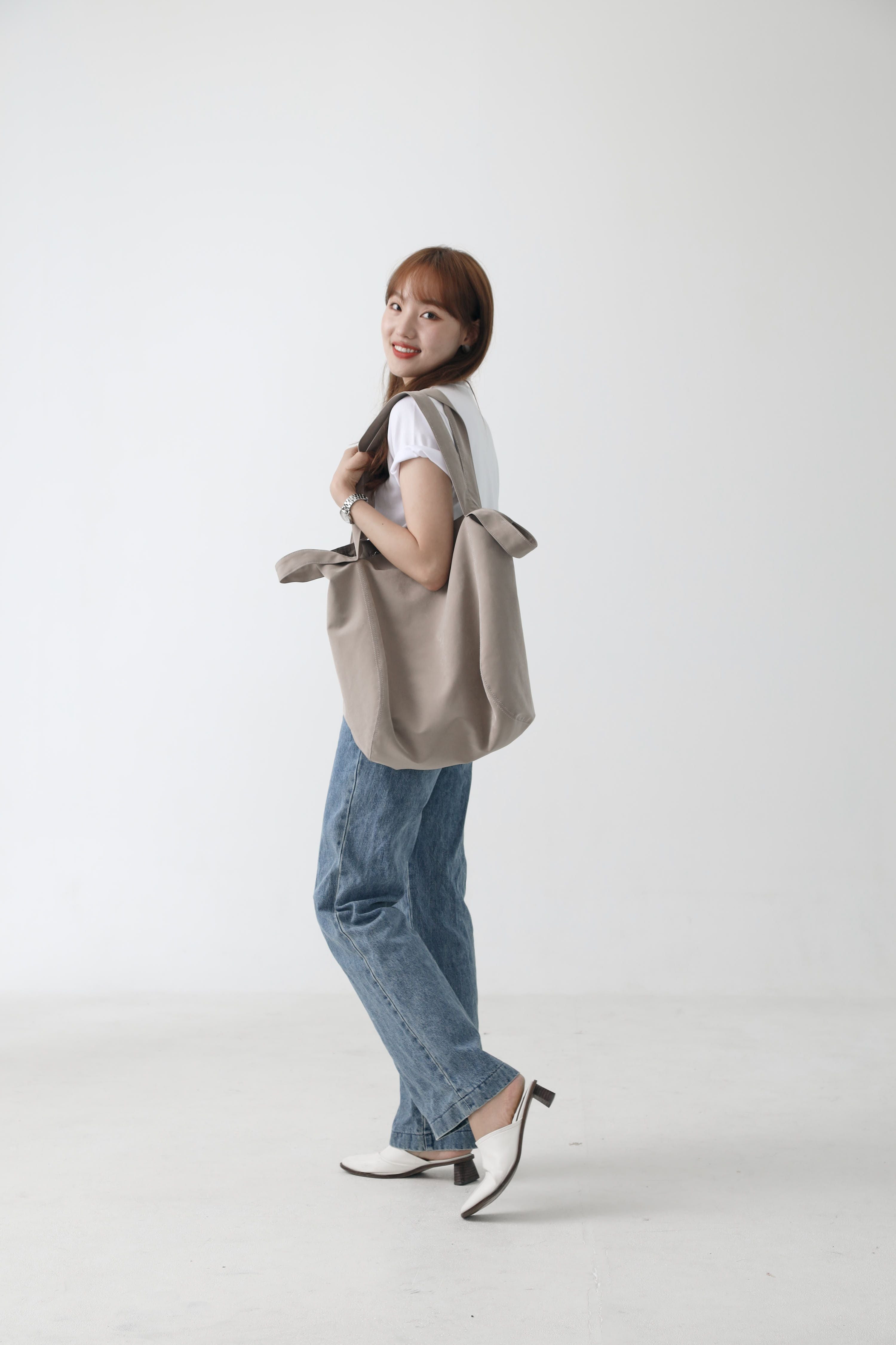 TWO WAY BUCKET BAG (4color)