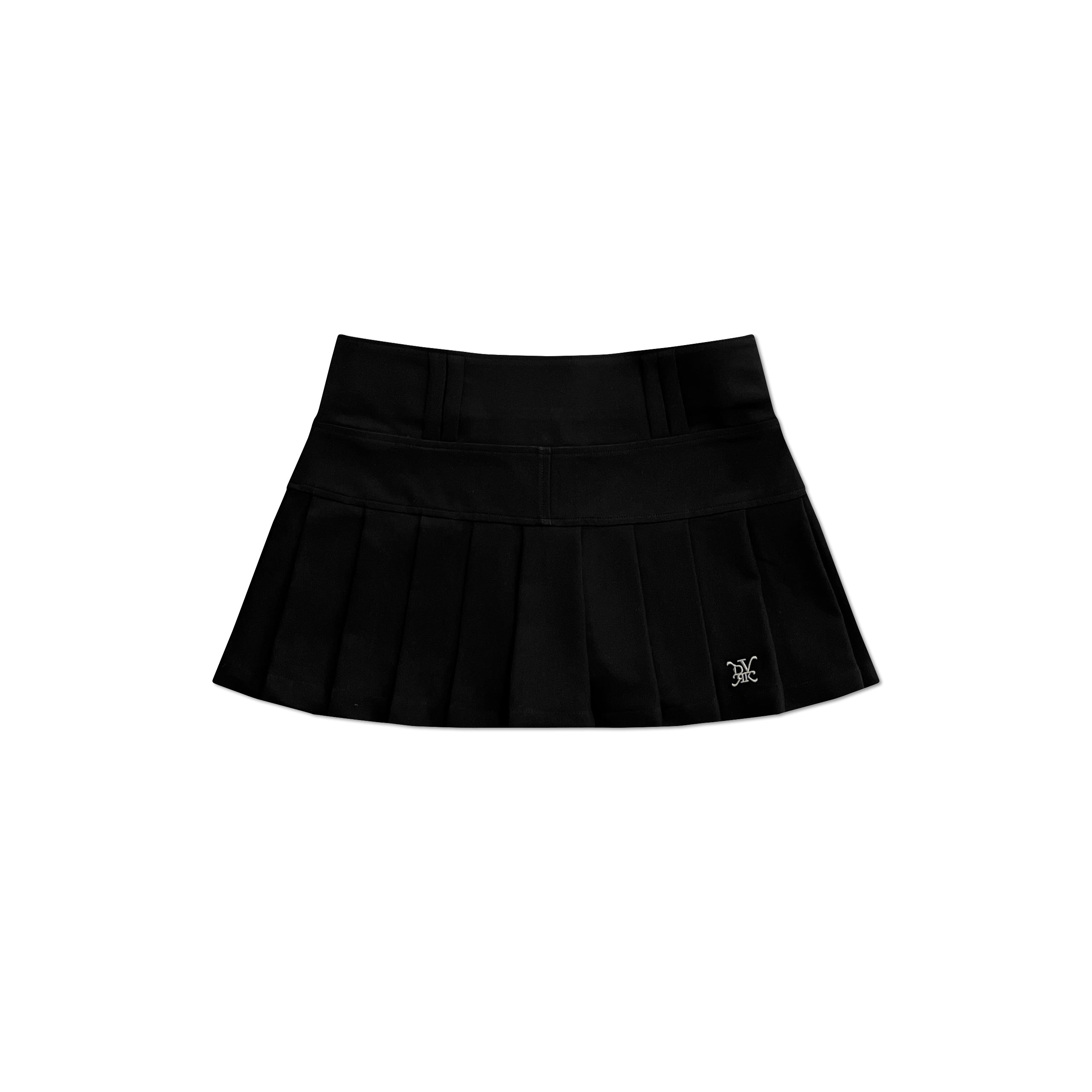 DVRK PRIVÉ LOW-RISE PLEATED MINI SKIRT - CREAM