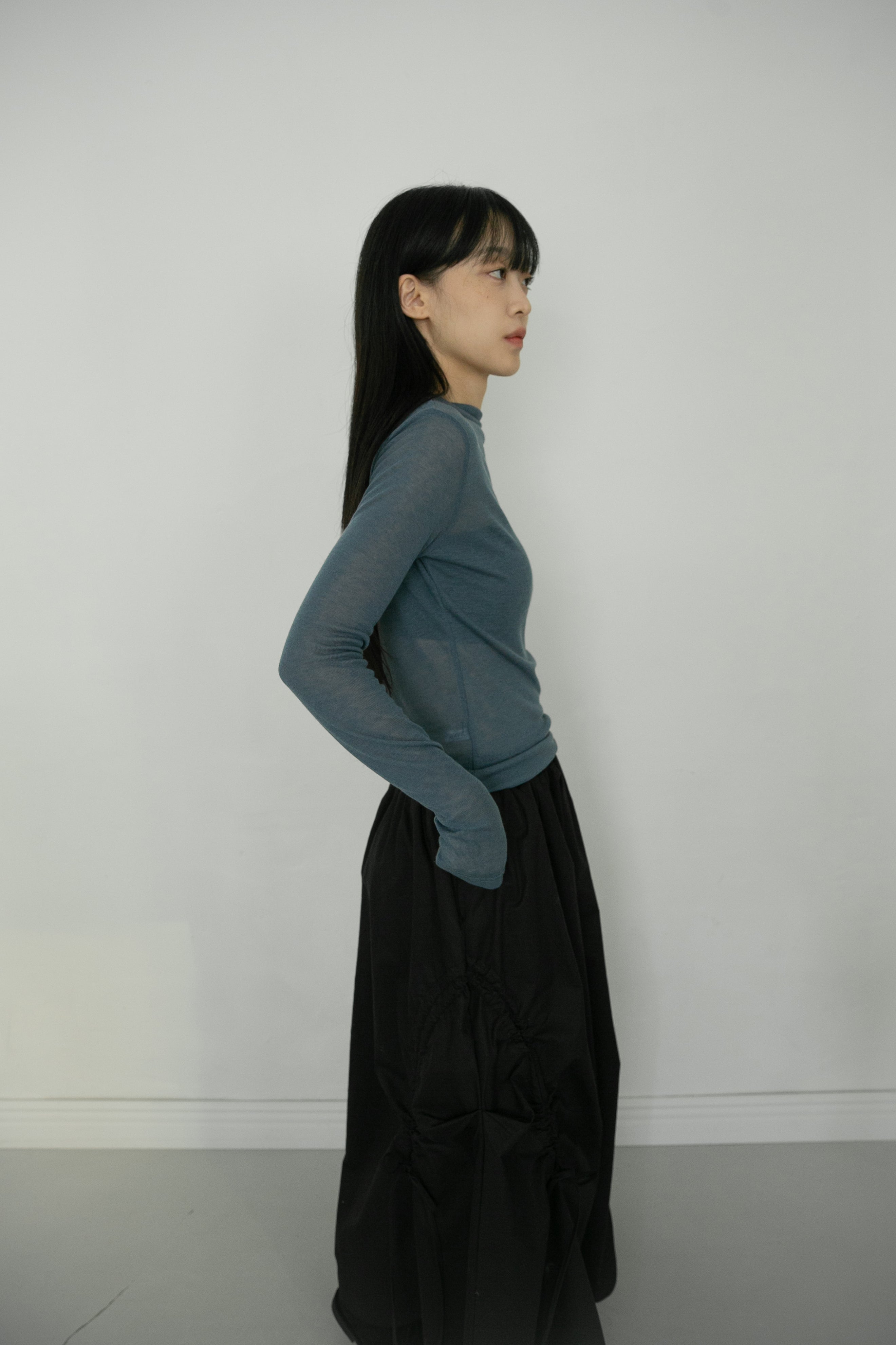 drape neck top(4colors)