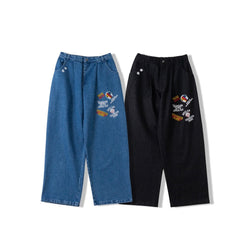 コラボレーションワッペンバルーンデニム / Collaboration Patch balloon denim pants I Younger Song × ANGLAN