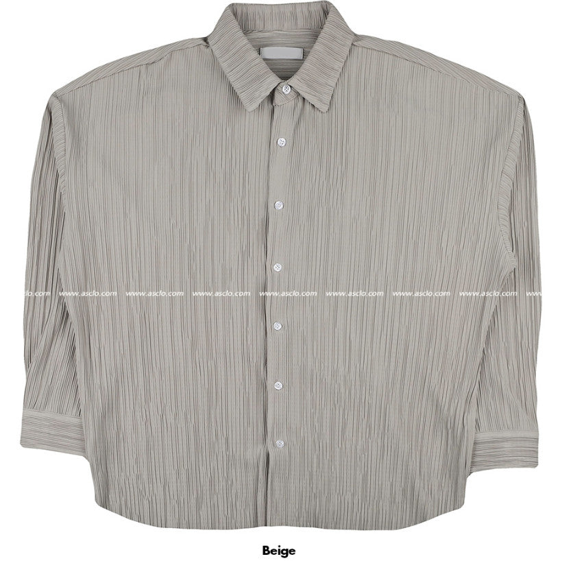 #N-Ritz Loosefit Pleats Shirt (3color)