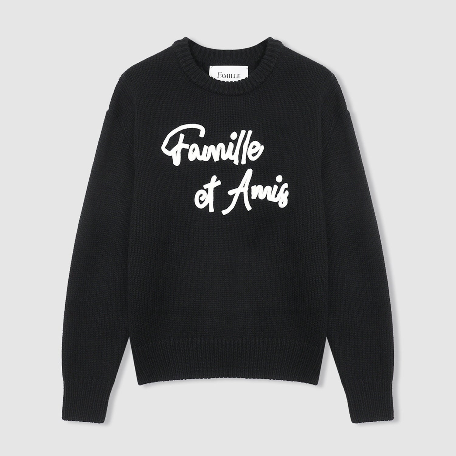 CRAFT SLOGAN KNIT SWEATER (BLACK)