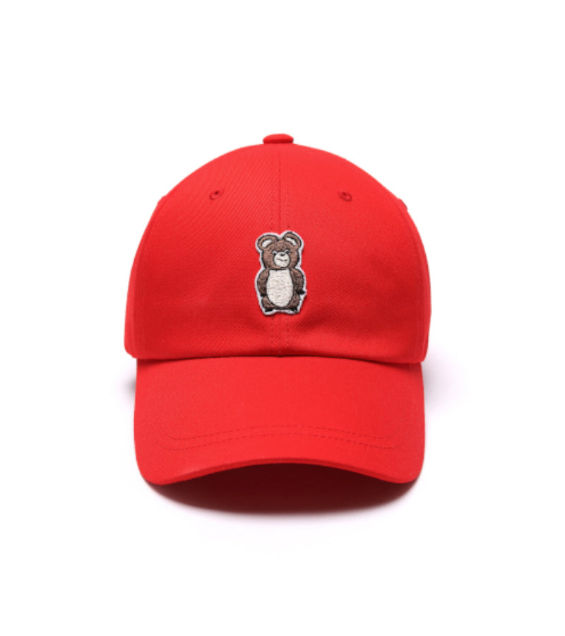 AQO ERIC BEAR BALL CAP RED