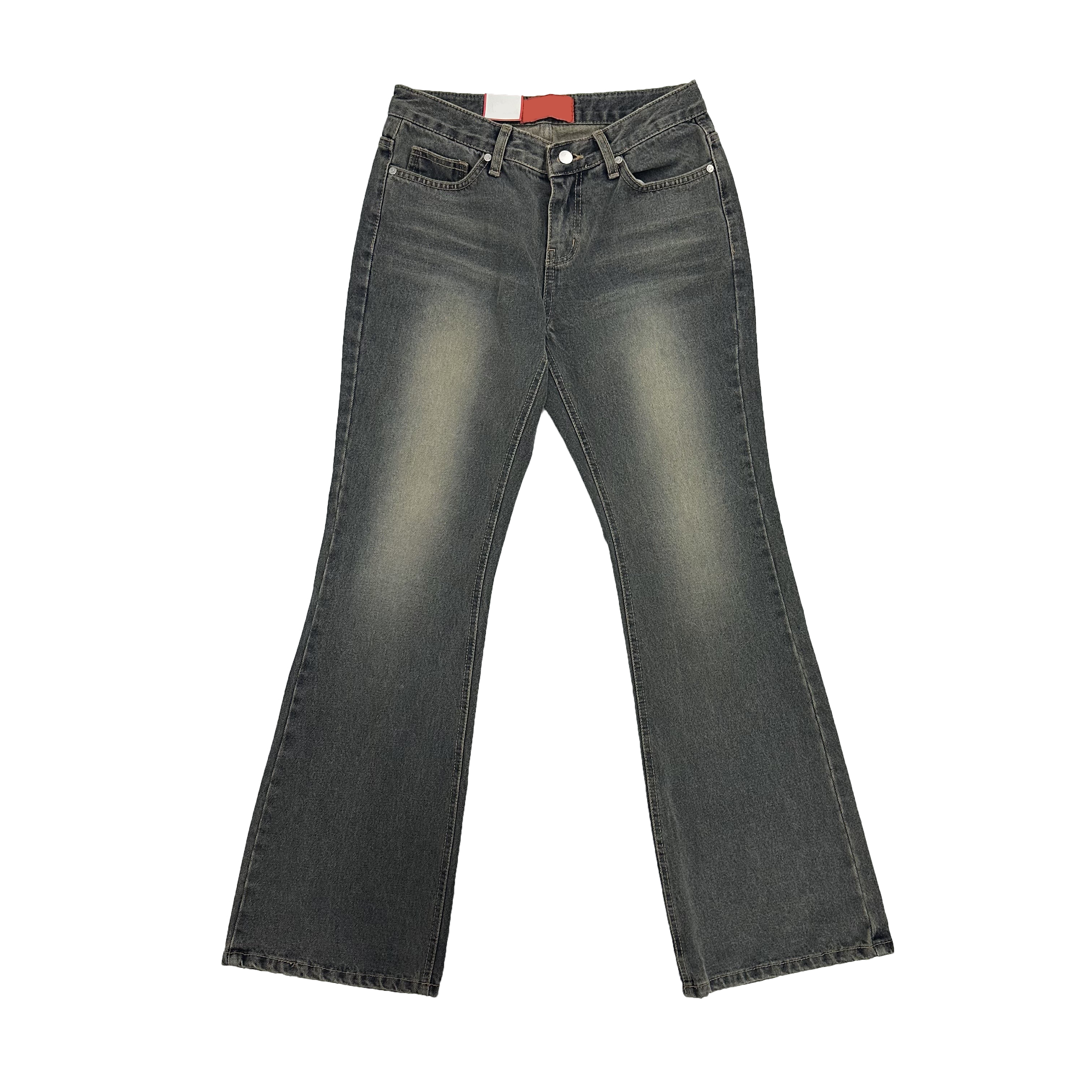 Grayish Low-rise Bootcut Denim