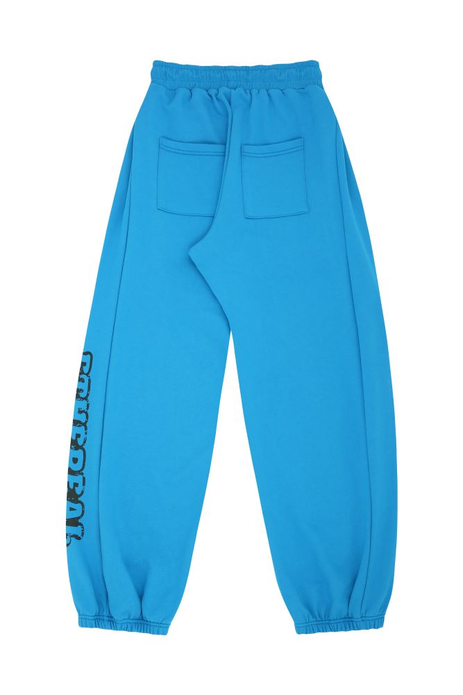 Blue vintage side pintuck balloon jogger