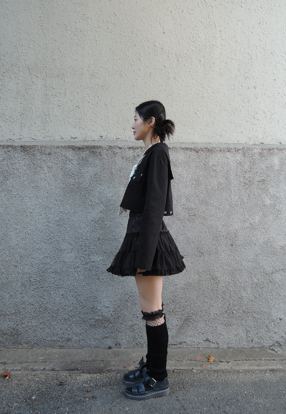 SAILOR TIE BLOUSE _BLACK