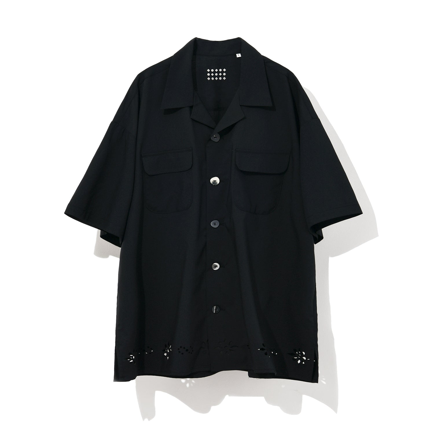 LAY-CUT BUTTON SHIRT_BK