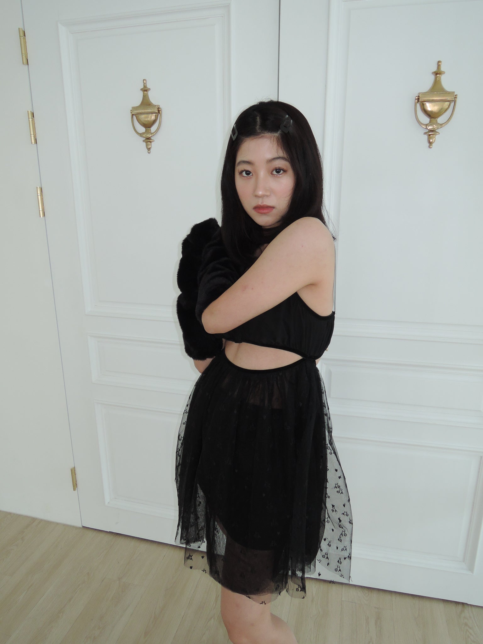 SHASHA TULLE DRESS _BLACK