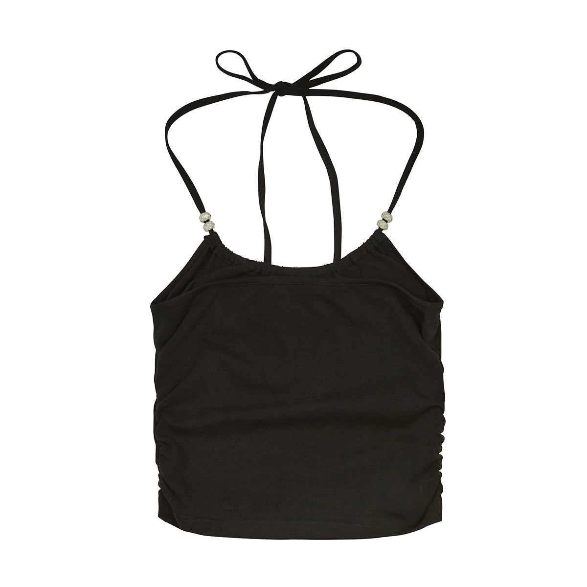 PY BEADS HALTER NECK TOP (BLACK)