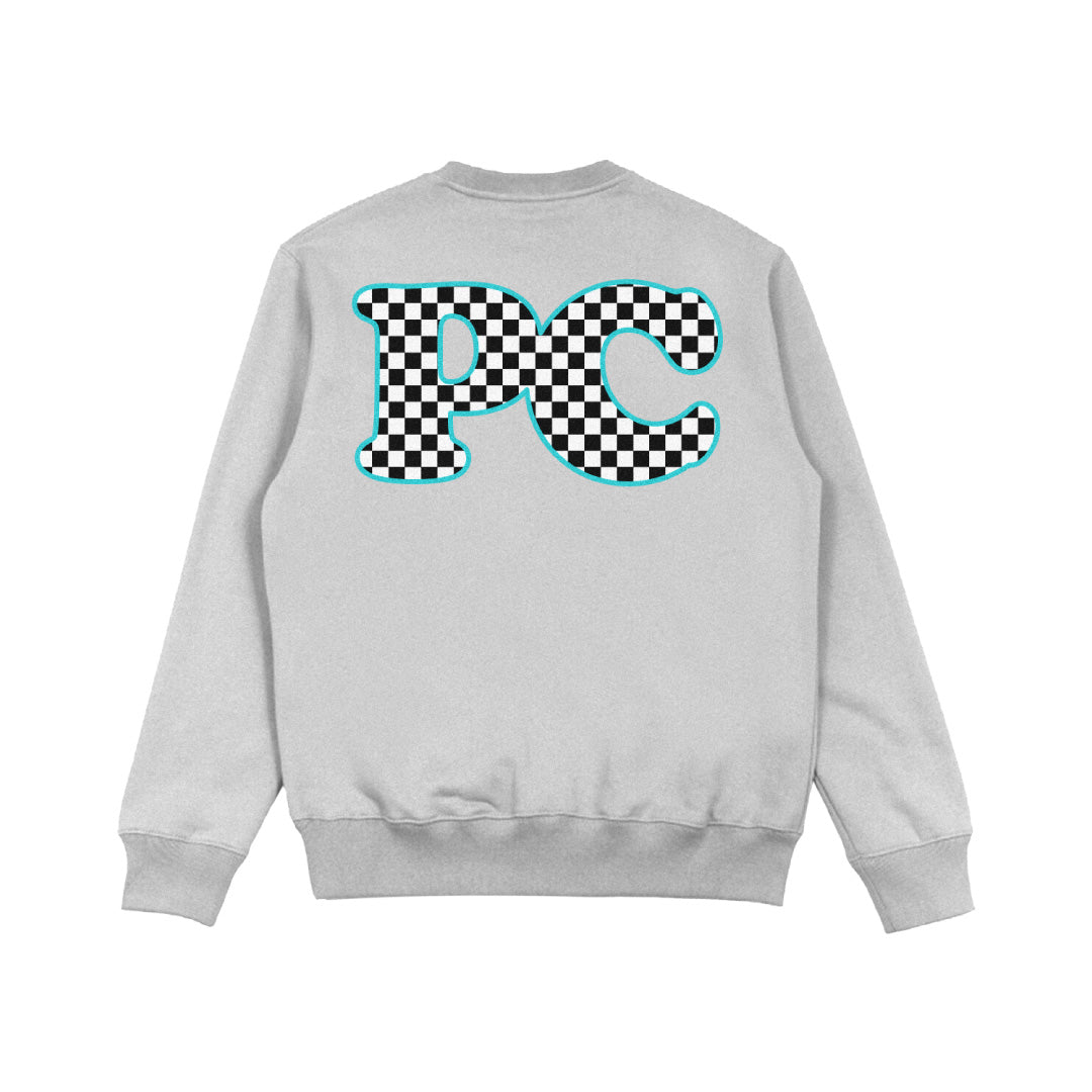 Checkered Sweater - Misty Grey