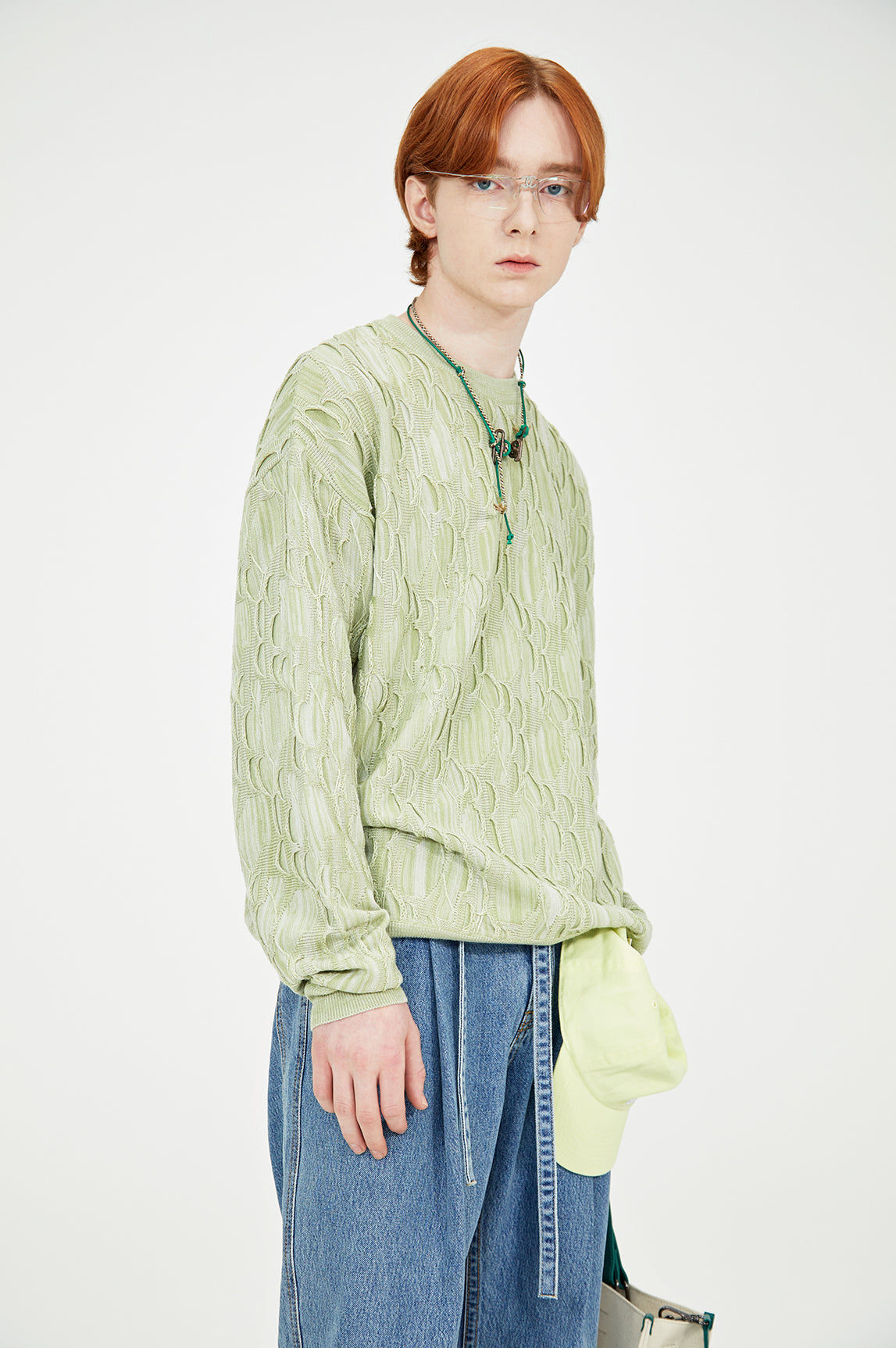 Net overfit knit (Lime)