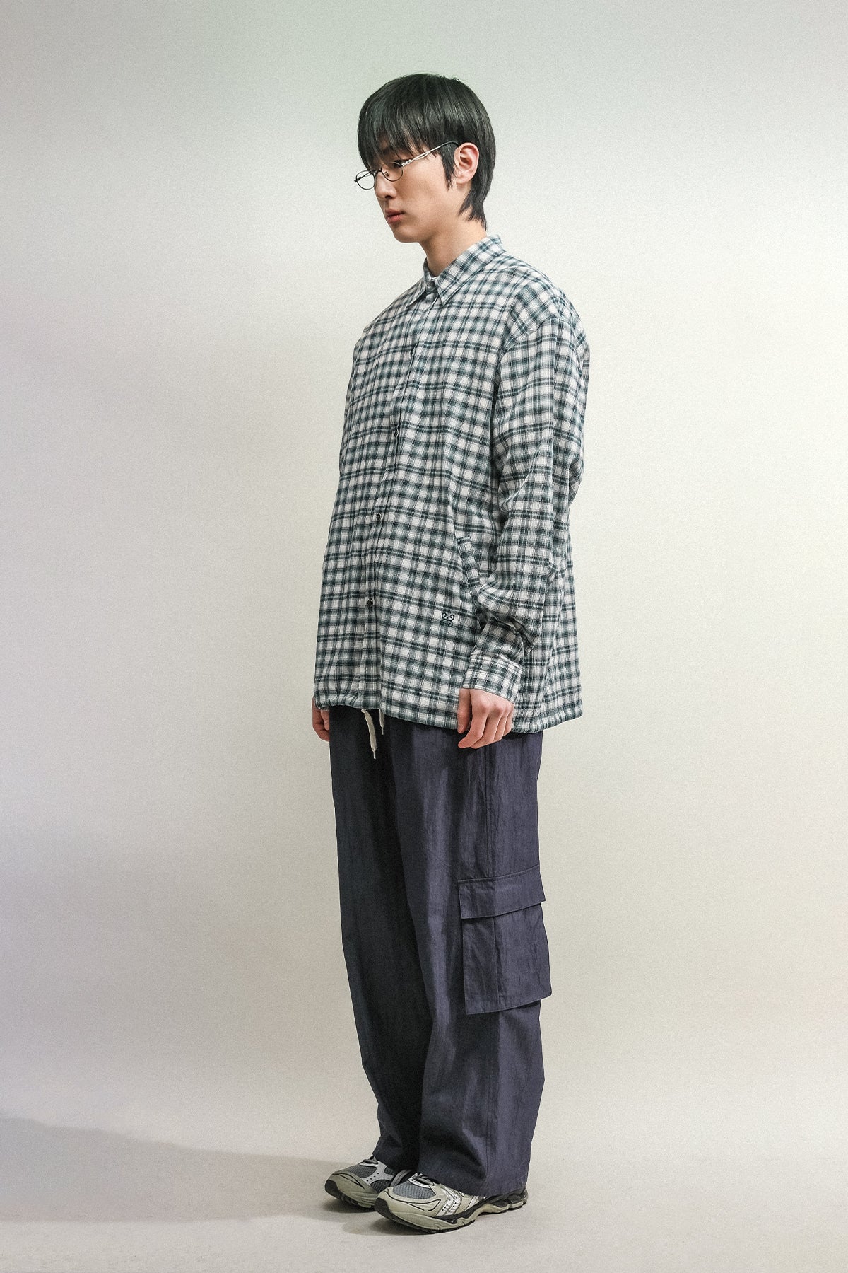 TARTAN POCKET SHIRKET(SHIRTS JACKET)-PERMANENT GREEN