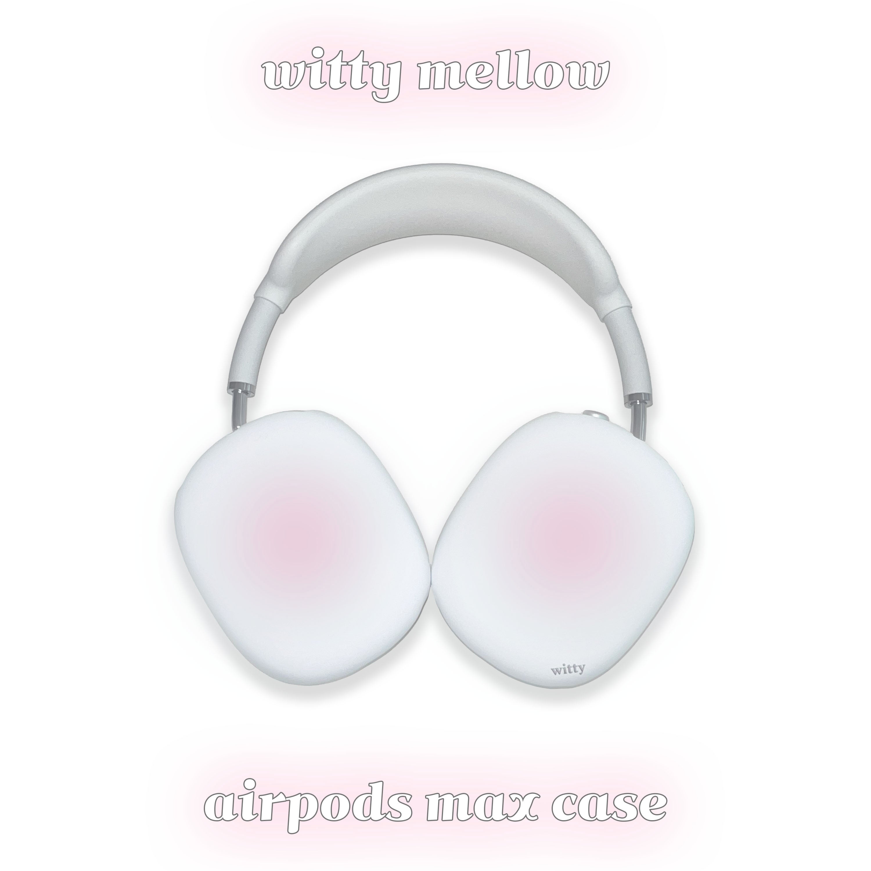 witty mellow airpods max case (pink)