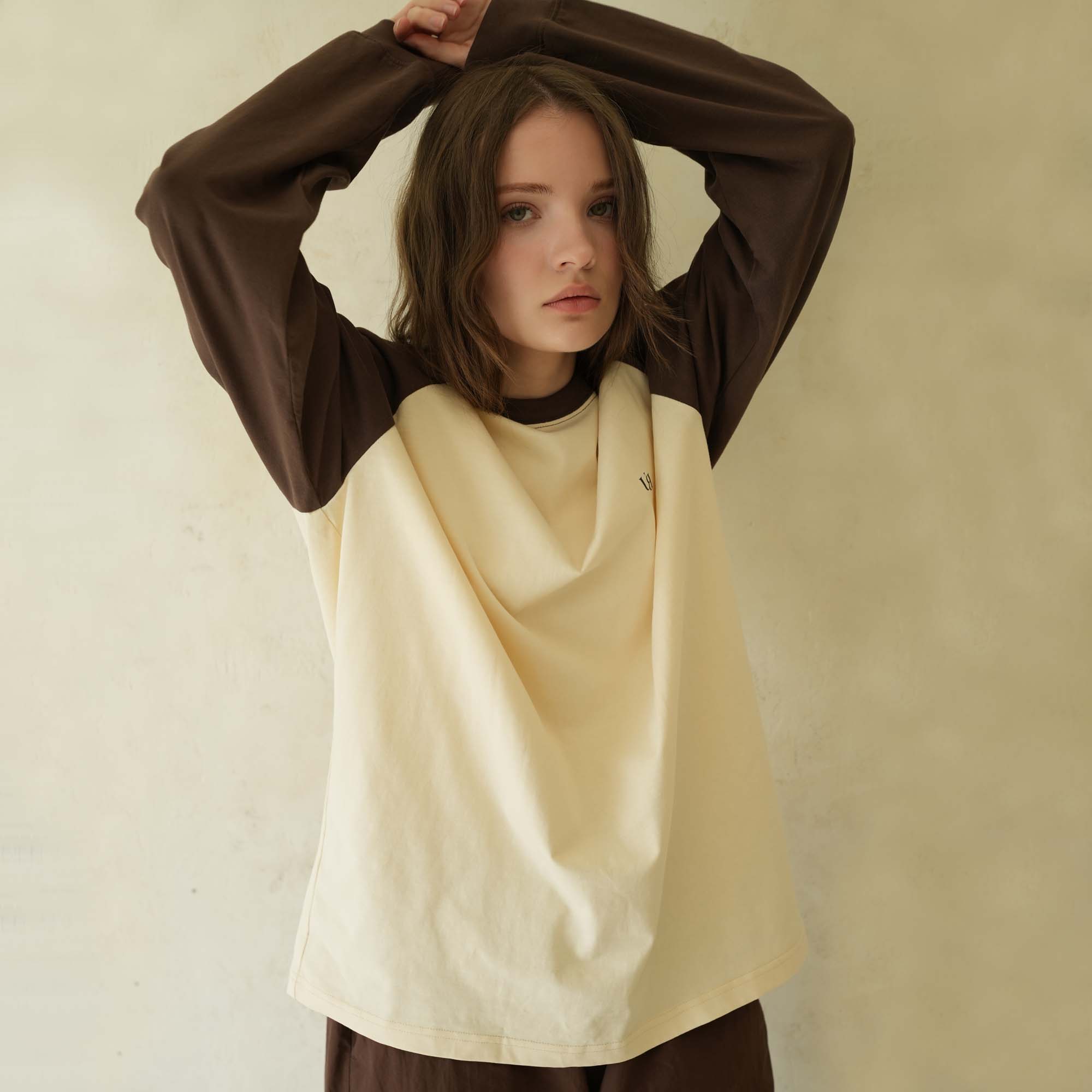 Beige Raglan Long Sleeve