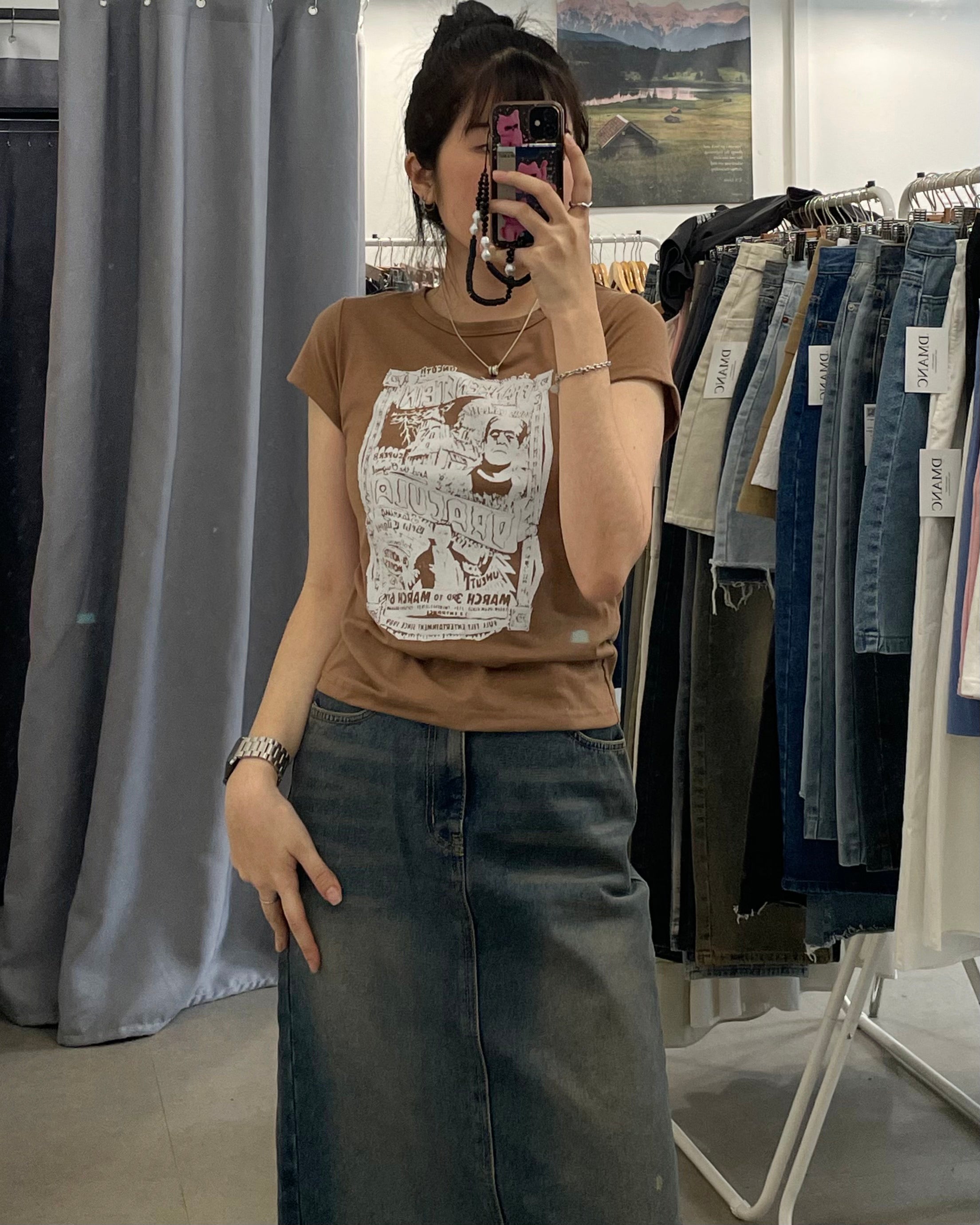 VINTAGE RETRO CROPPED T-SHIRT