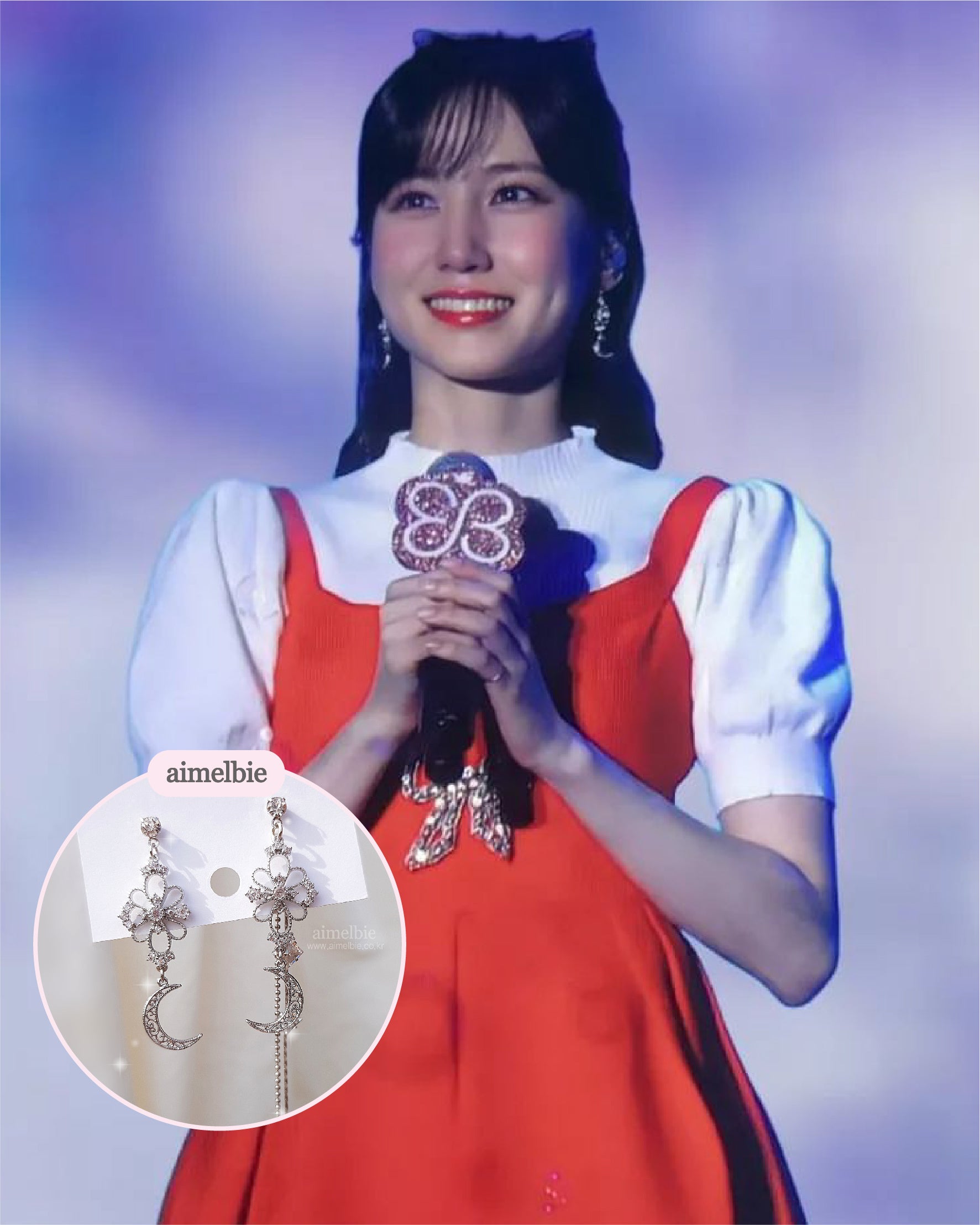  Art Nouveau Moon Earring (Billlie Tsuki, Park Eunbin, Apink Eunji Earring)