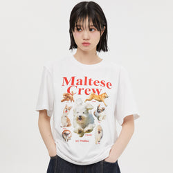 マルチーズクルー半袖Tシャツ