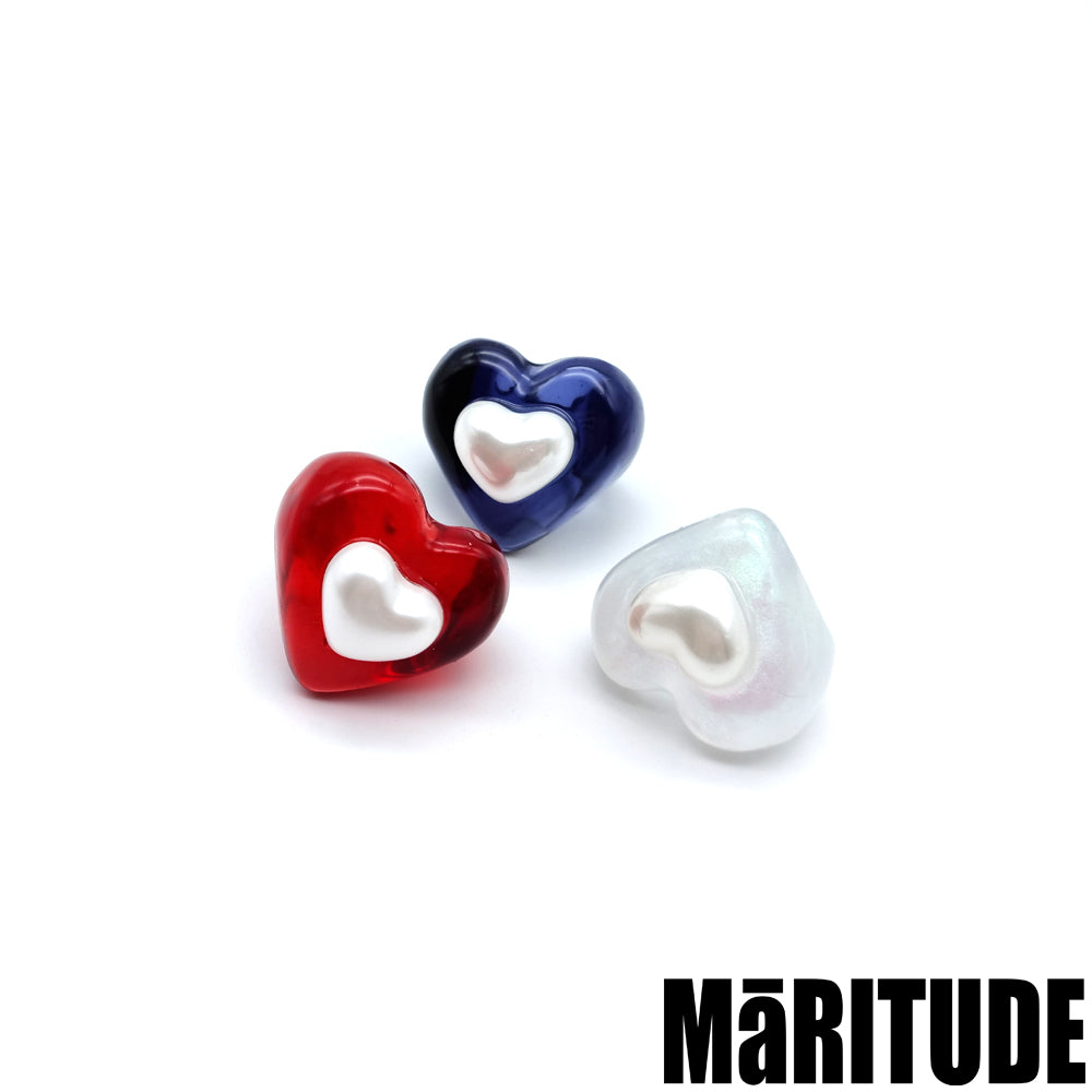 HEART PEARL RINGS (3COLOR)