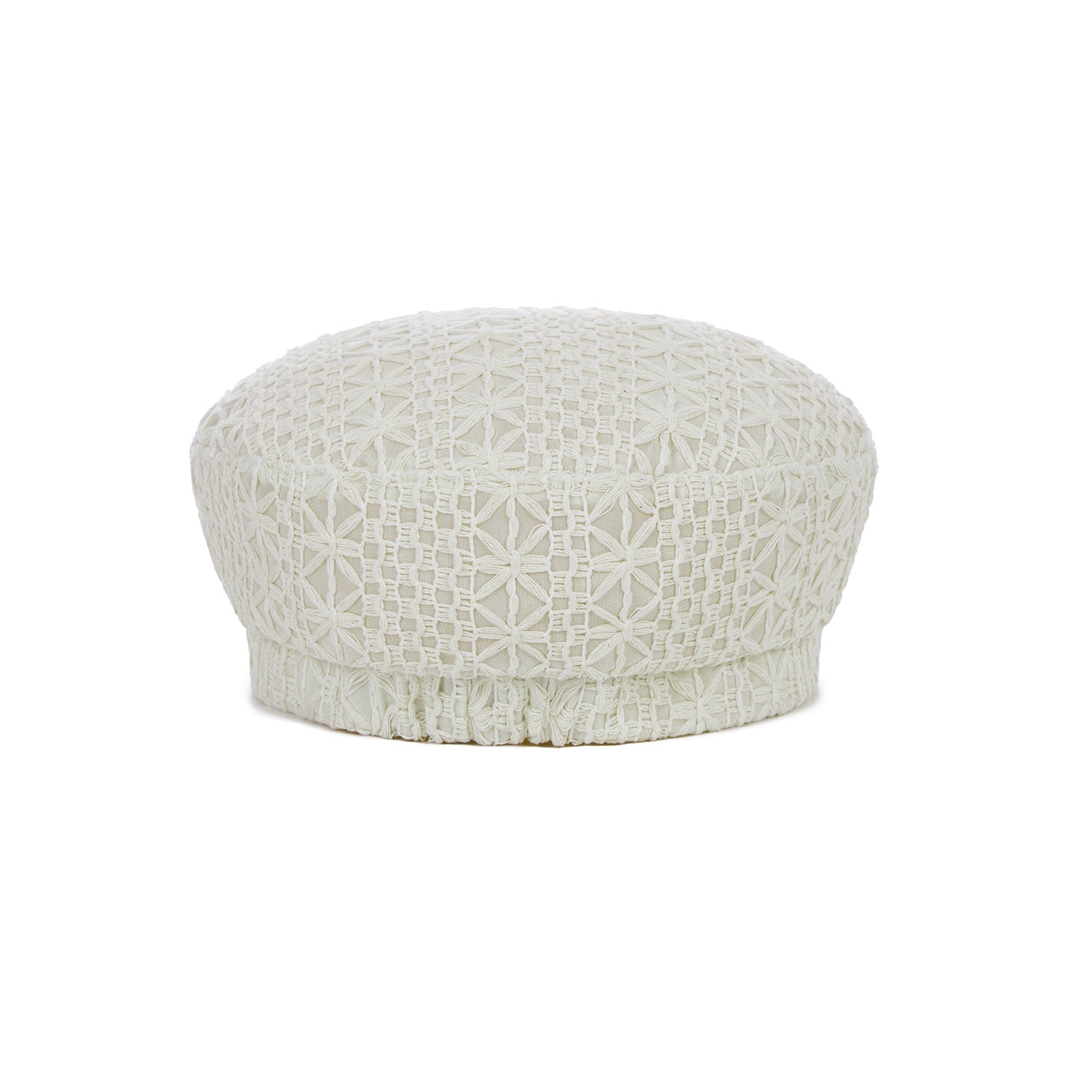 Epoxy Stud See Through Beret White