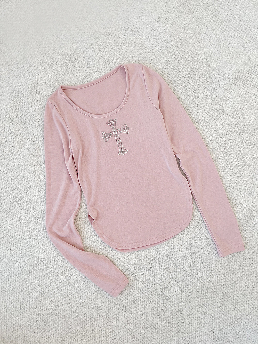 [起毛!] スパークリングキュービックTシャツ (Pink) / [Fleece!] Sparkling Cubic T-Shirts (Pink)