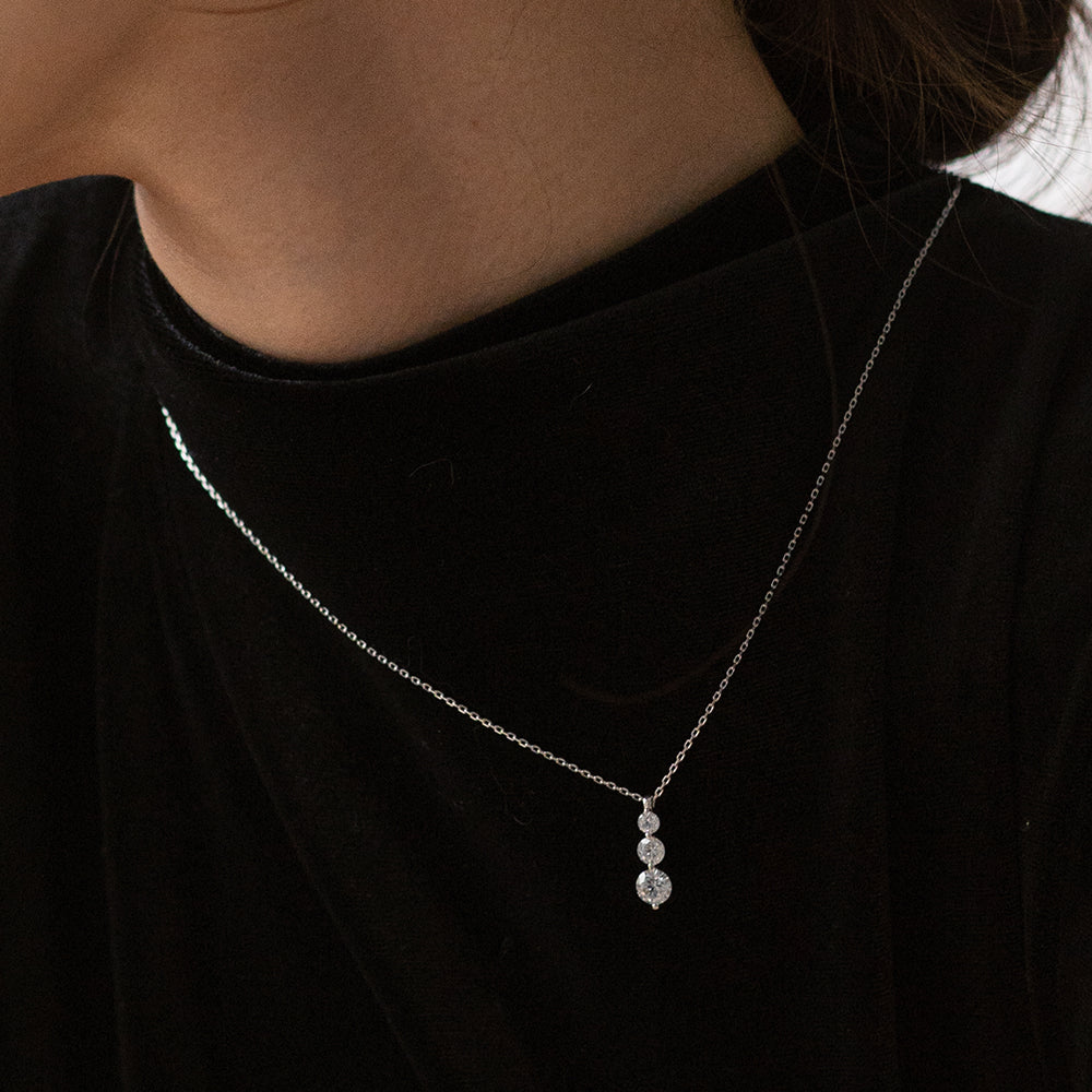 [Silver925] Pozsony Snow Necklace