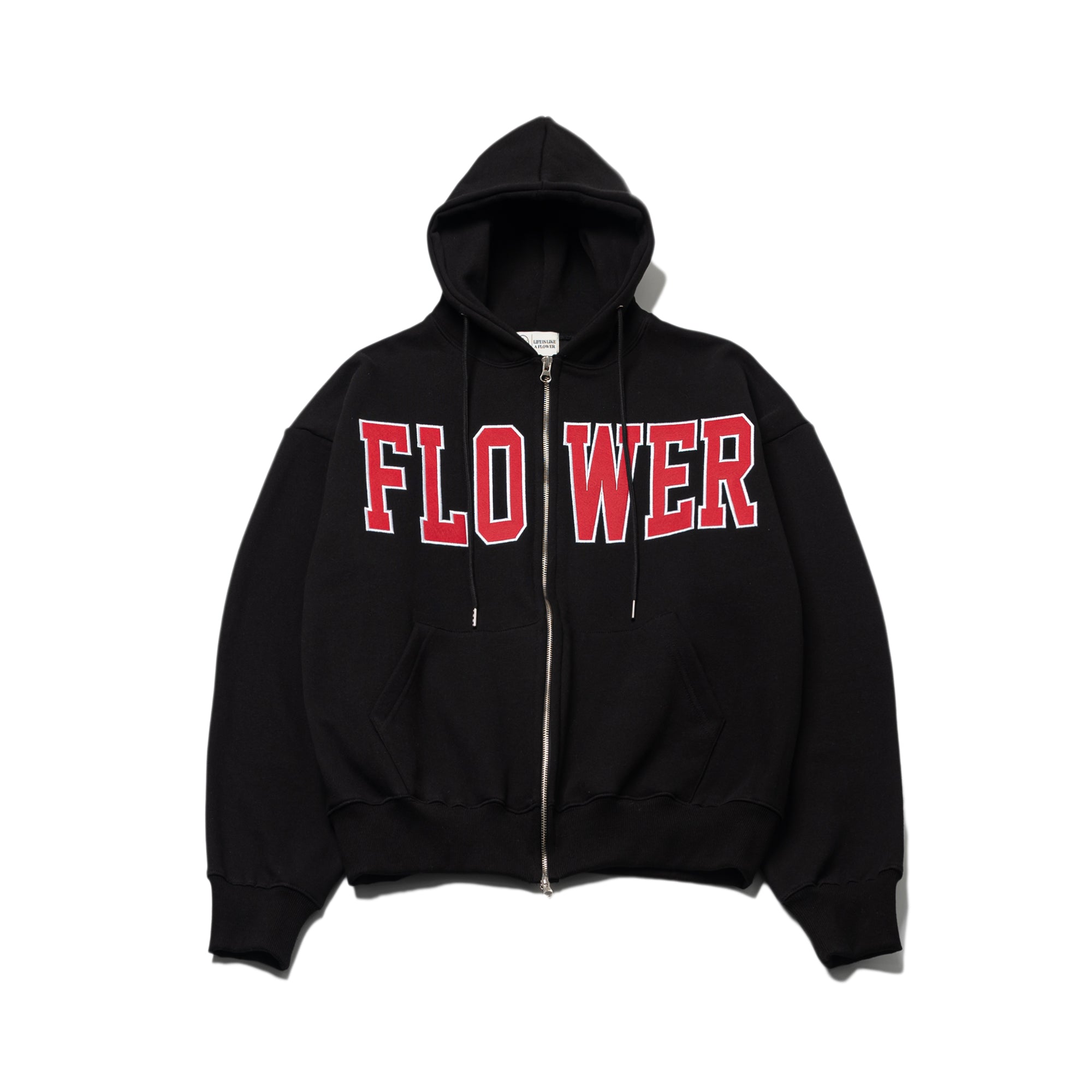 FLOWER ZIP UP HOOD(BLACK)