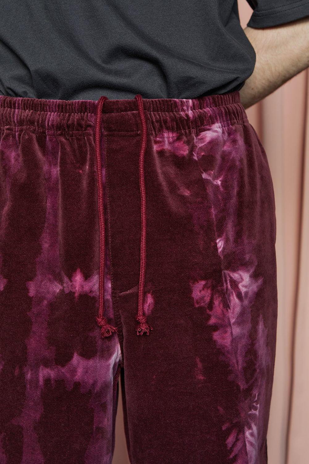 VELOUR CORDUROY PANTS / BURGUNDY